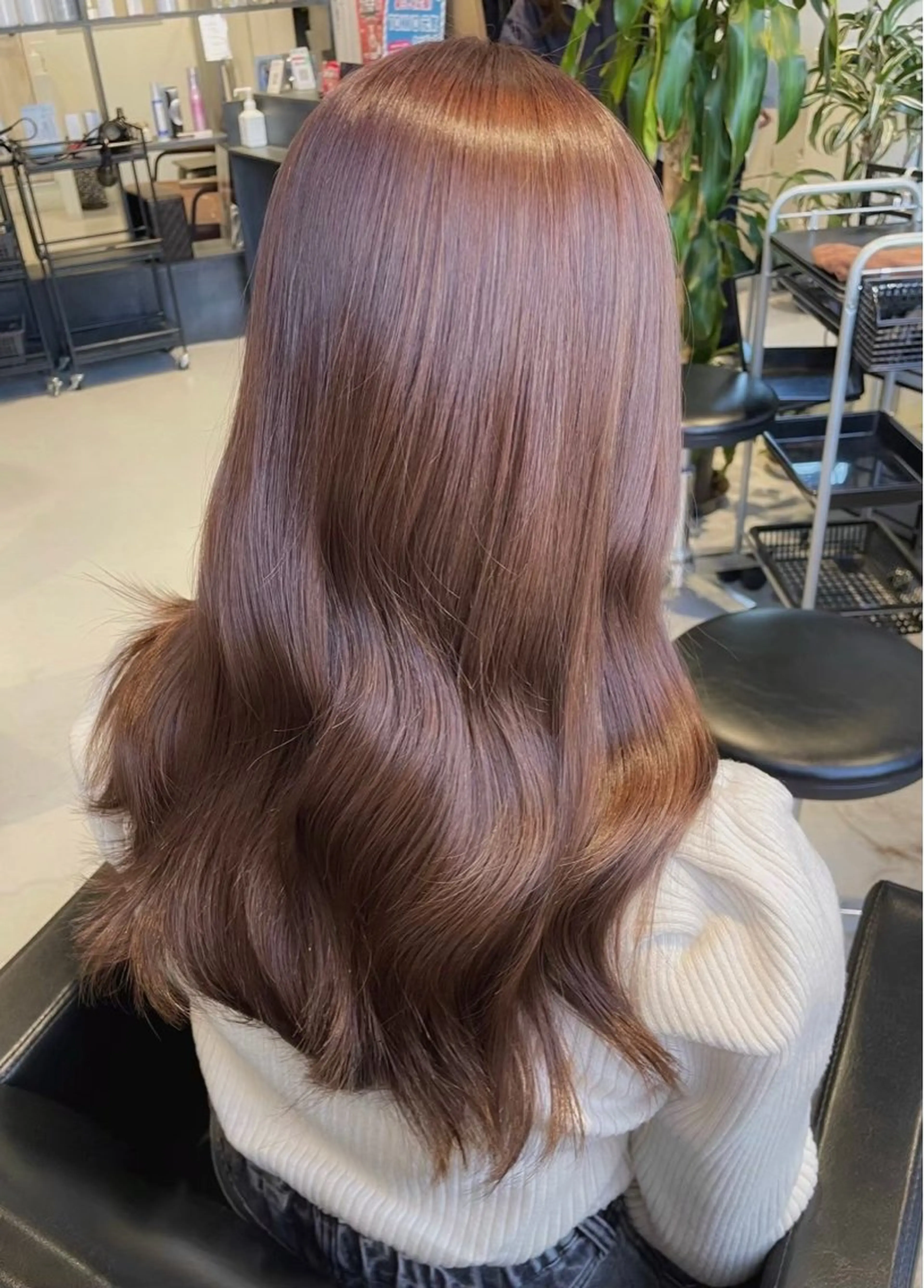 セミロング カラー ベージュカラー ピンクカラー ピンクベージュ カット ヘアカラー inc新小岩 🌱MANAMIのヘアスタイル