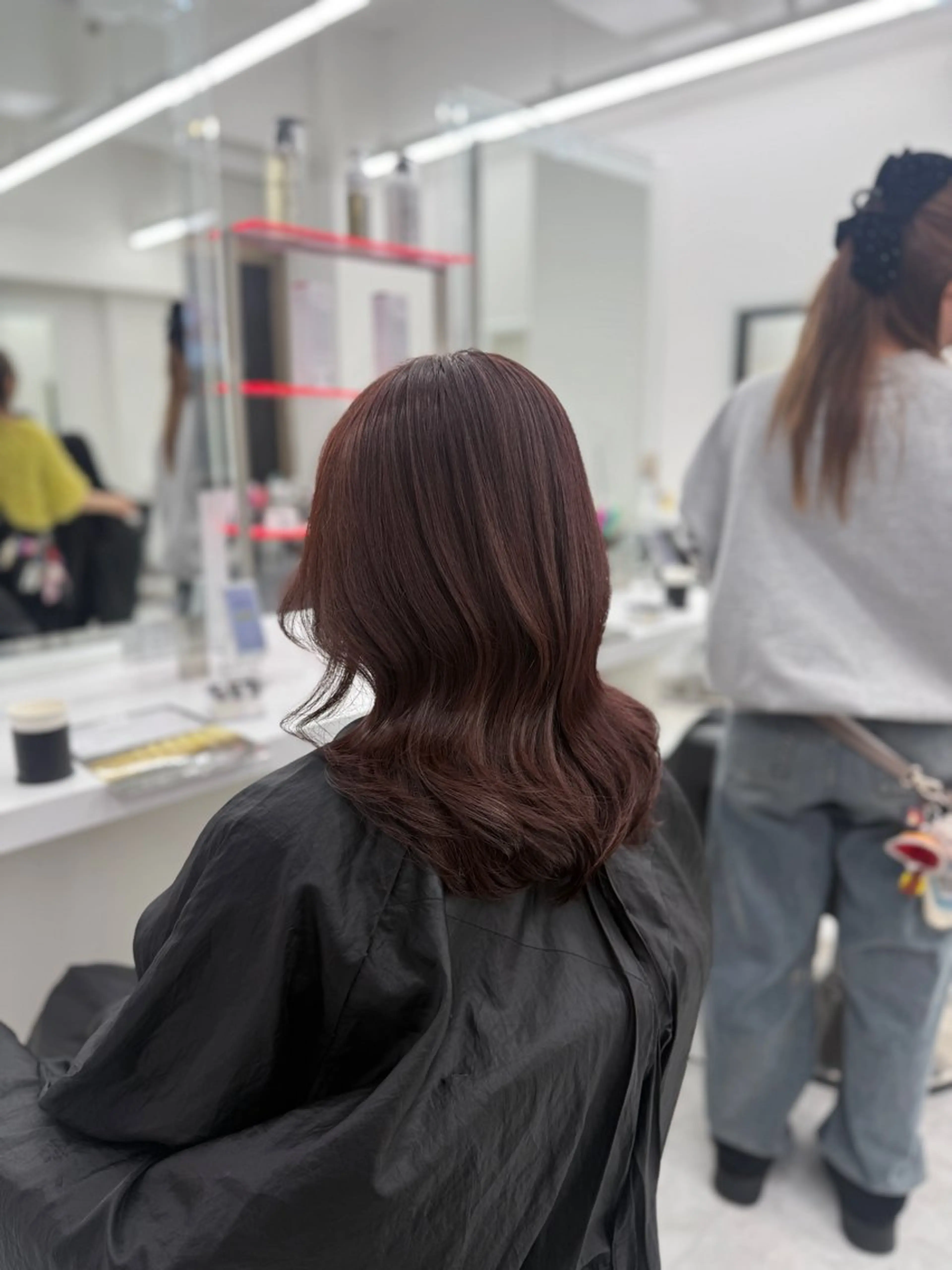 ミディアム カラー ヘアアレンジ ブラウンカラー ピンクカラー ピンクブラウン ヘアカラー トリートメント ヘアセット 🎀Girly艶髪カ ラー🎀Harukaのヘアスタイル