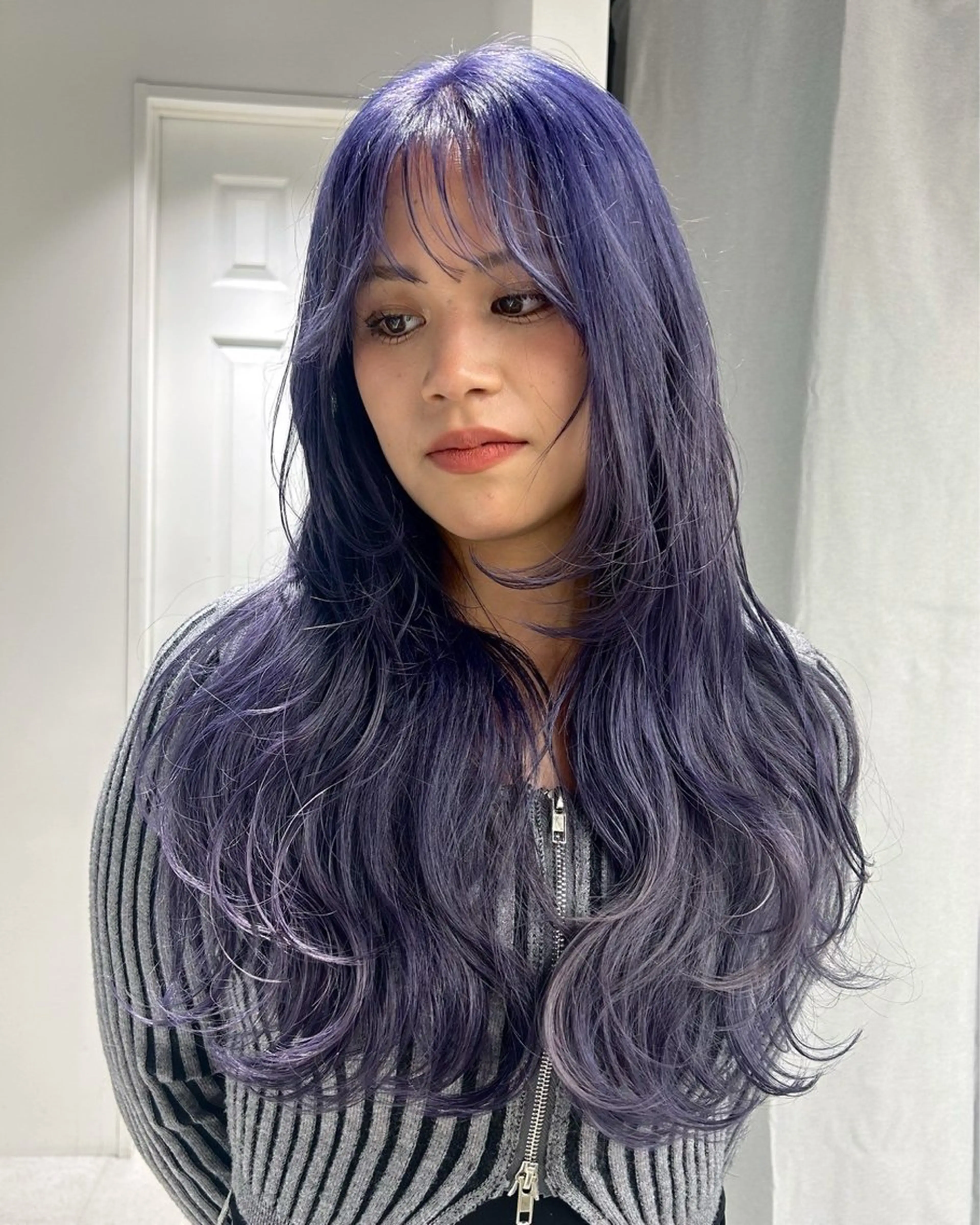 セミロング カラー セミロングパーマ バレイヤージュ ブリーチ ケアブリーチ ダブルカラー ヘアカラー シャドウパーマ/ ルーズパーマ/メンズのヘアスタイル