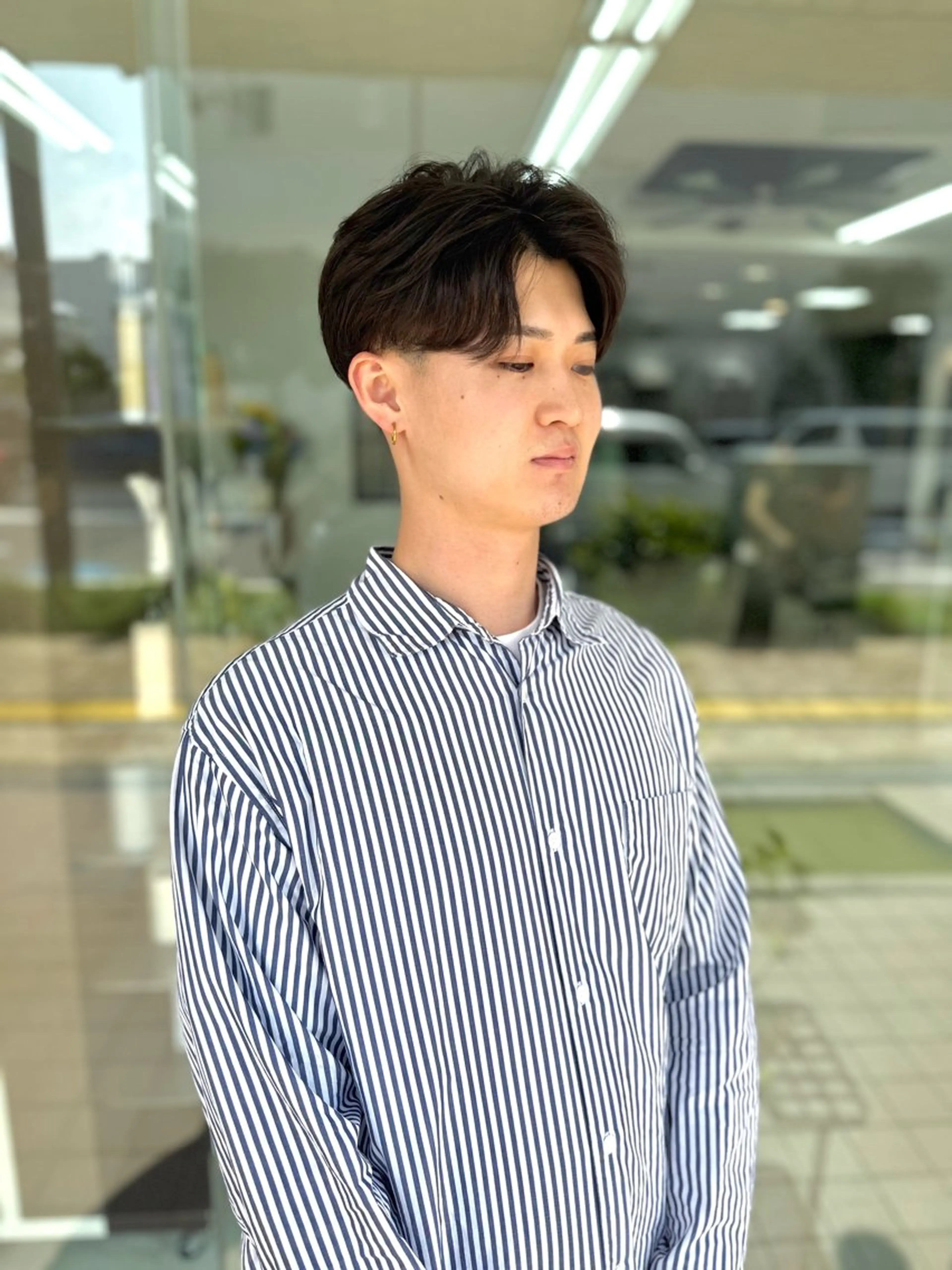 ショート パーマ メンズ メンズパーマ ニュアンスパーマ カット パーマ メンズパーマの達人 /タカシマ　ダイスケのヘアスタイル