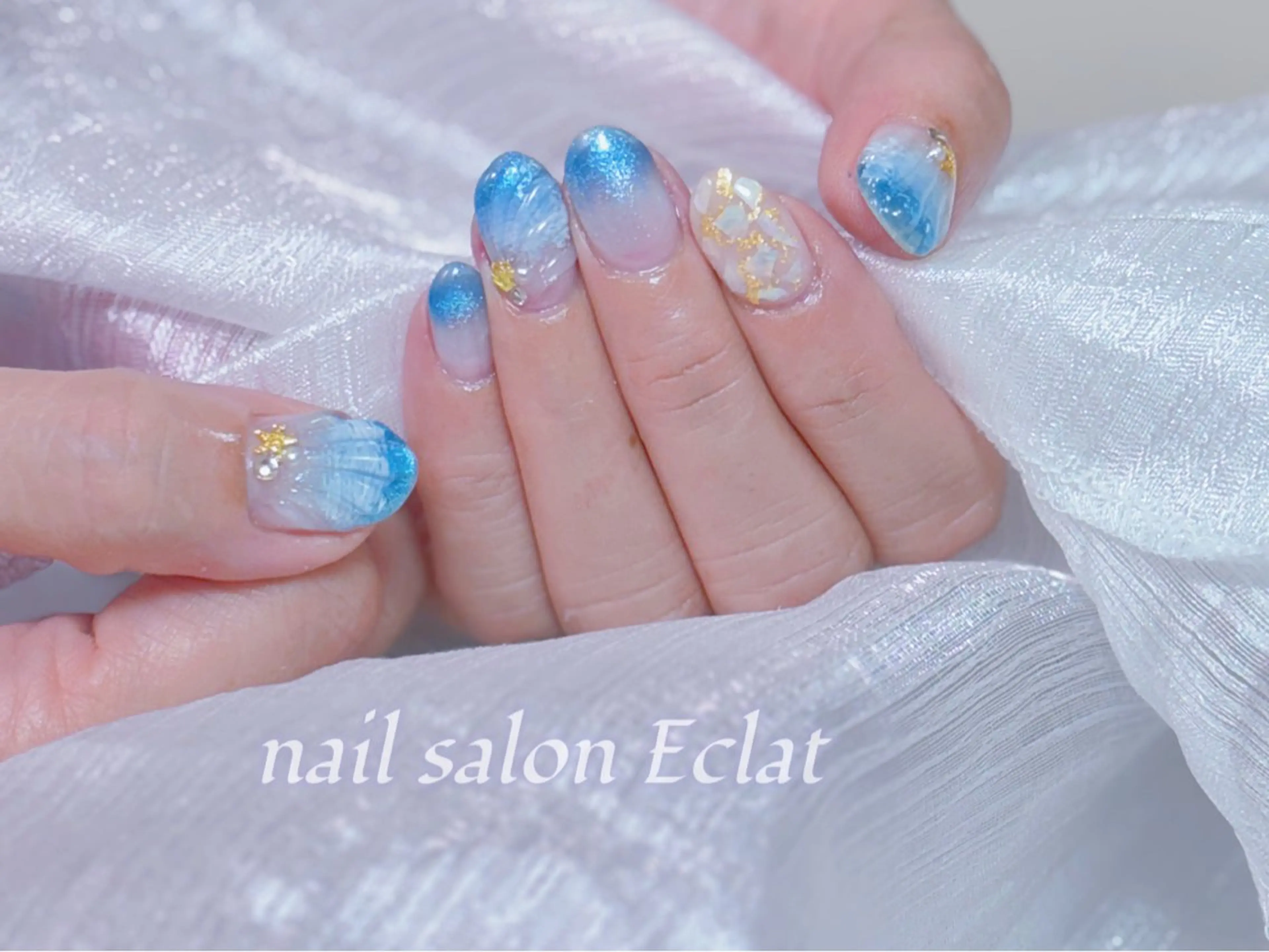 ネイル ハンドネイル ネイルサロンエクラ 🫧Shizukaのネイルデザイン