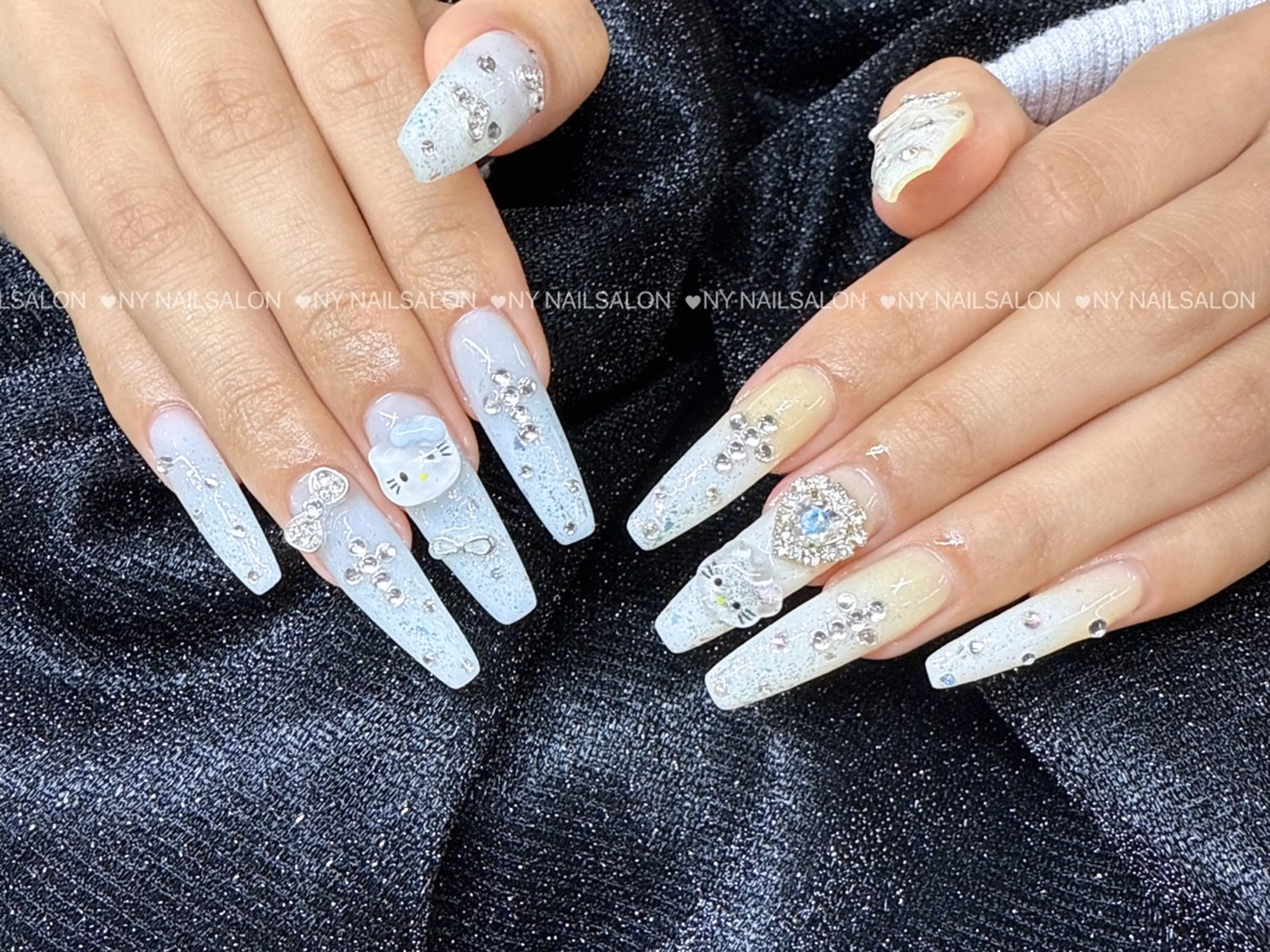 ネイル 長さ出し フットネイル フレンチネイル ジェルネイル ガーリー ハンドネイル NYネイルサロン 千葉中央店所属・NYネイルサロン 千葉中央店のネイルデザイン