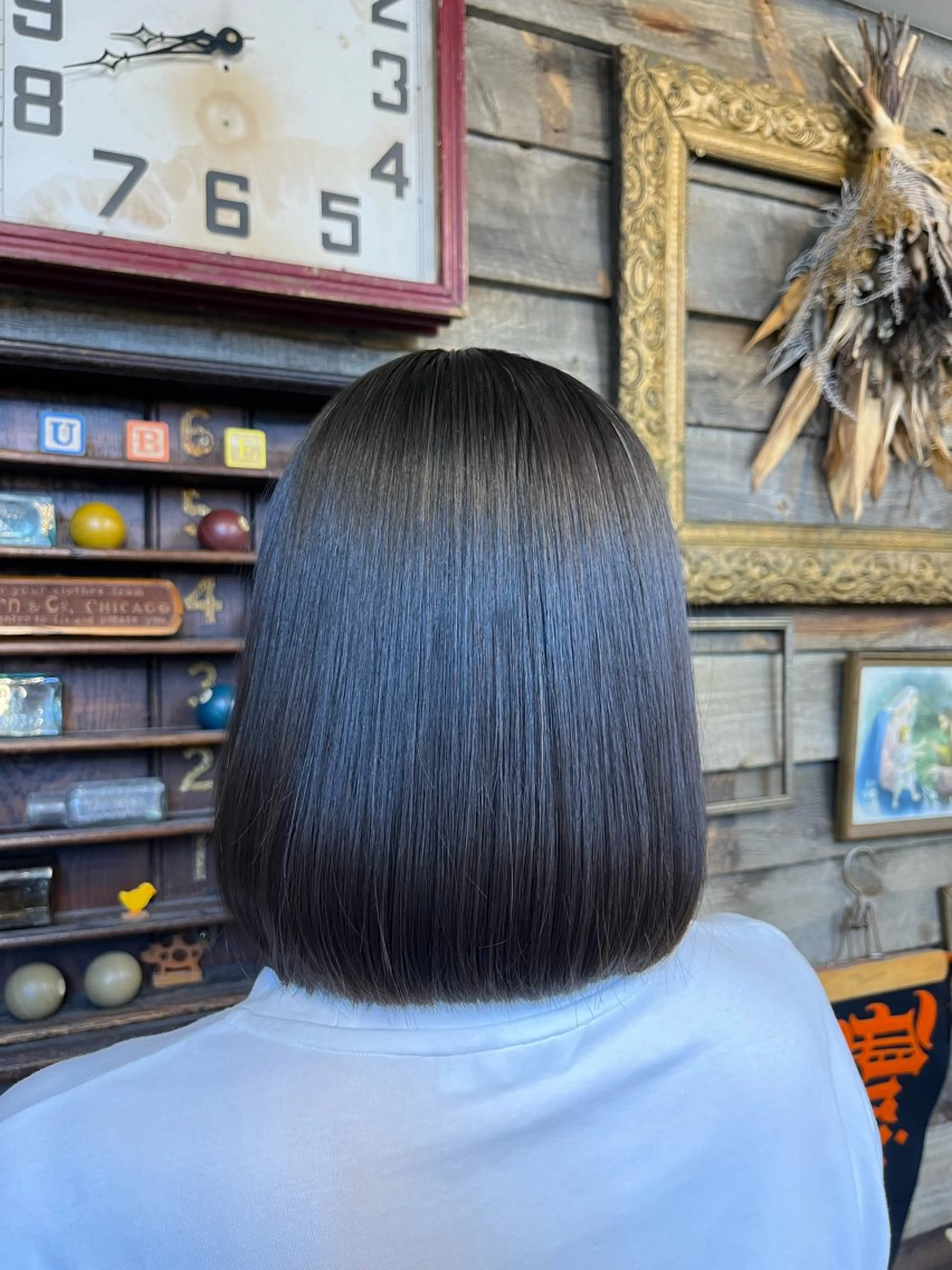 ミディアム 縮毛矯正 RuBell所属・川崎 かなでのヘアスタイル