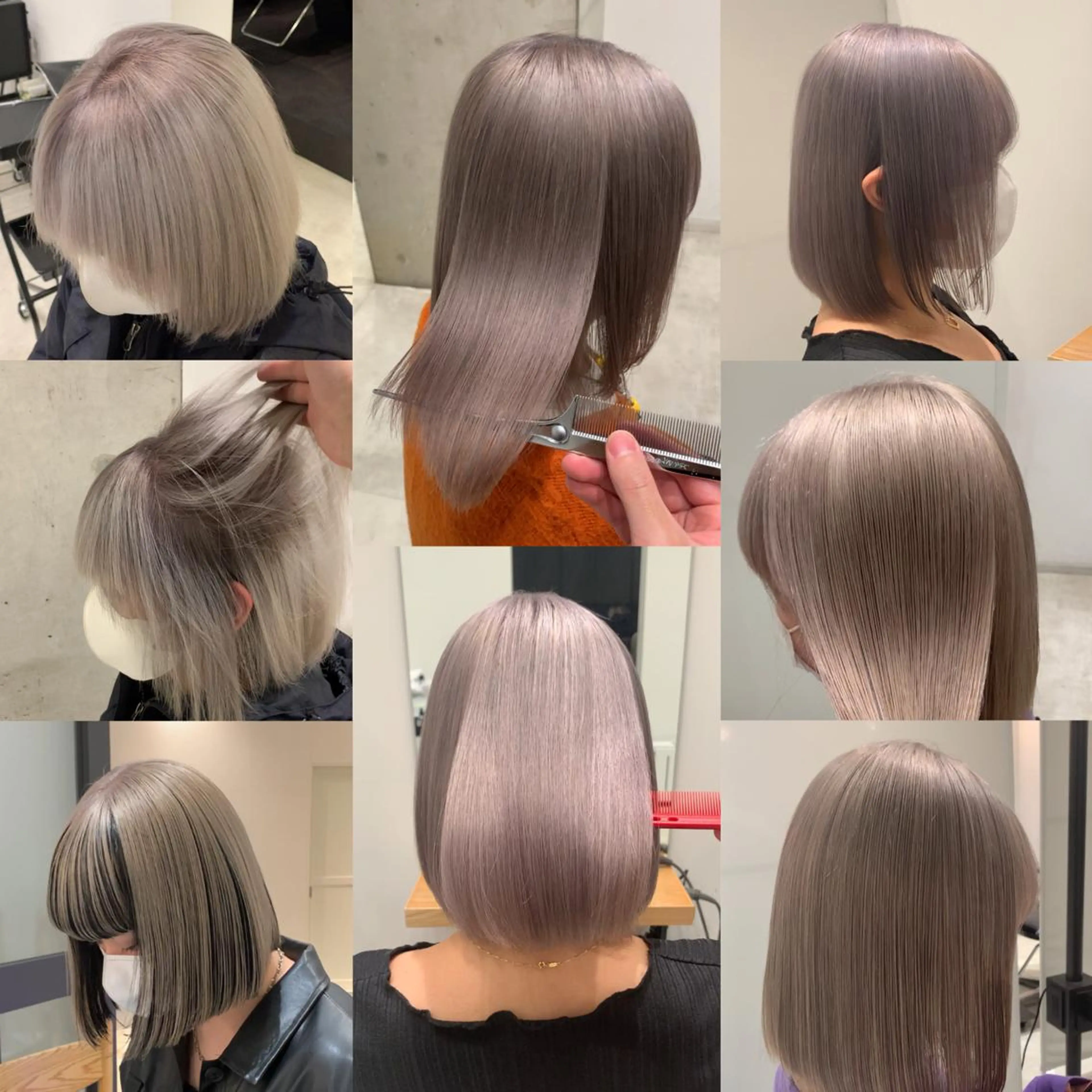 セミロング カラー カット ヘアカラー トリートメント サロウィン(SALOWIN)原宿iori店所属・れい🫧 ハイトーン特化のヘアスタイル
