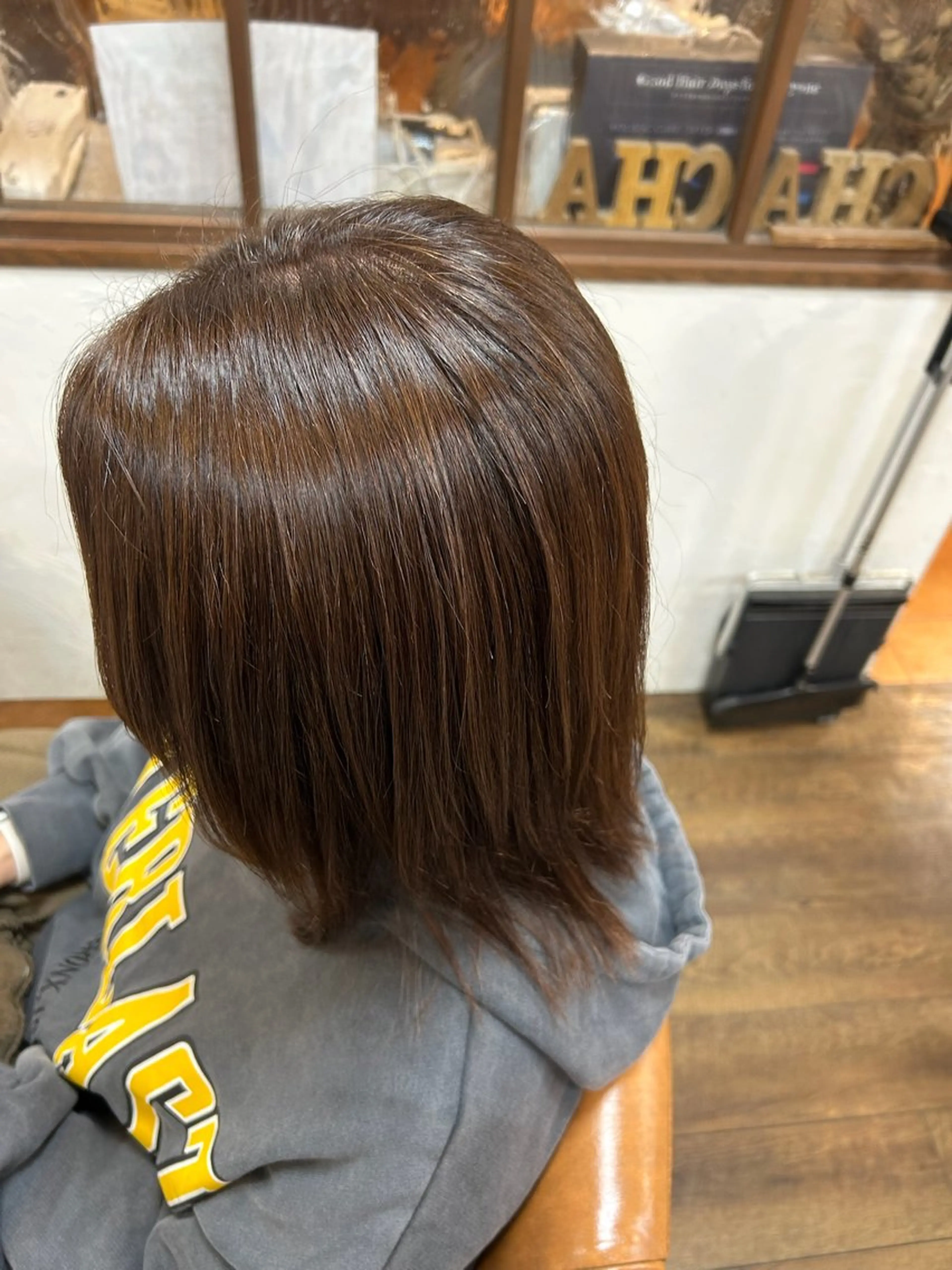 ミディアム カラー ブラウンカラー ヘアカラー 徳 永のヘアスタイル