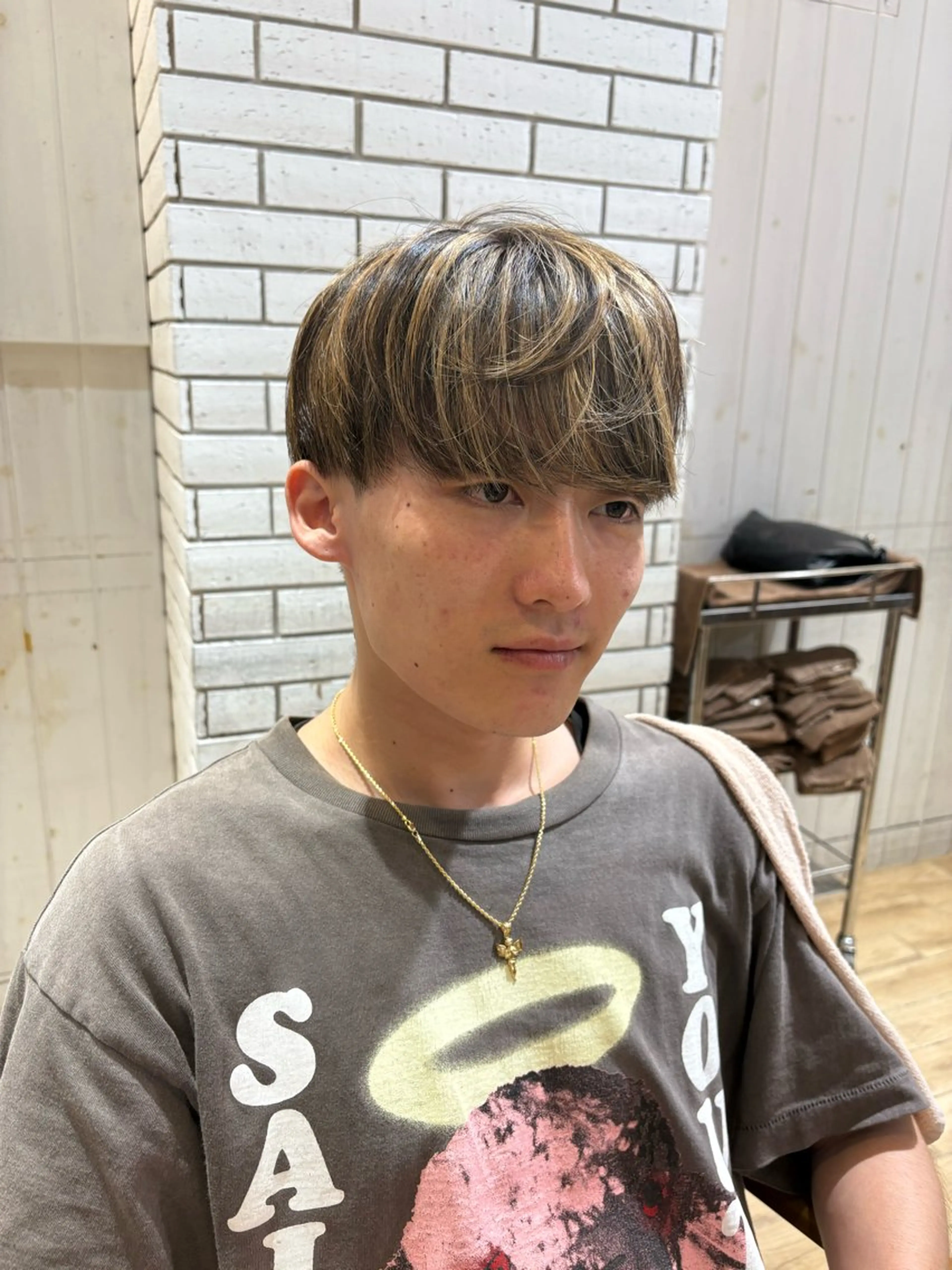メンズ マッシュ メンズカット/センタ ーパート /マミヤのヘアスタイル