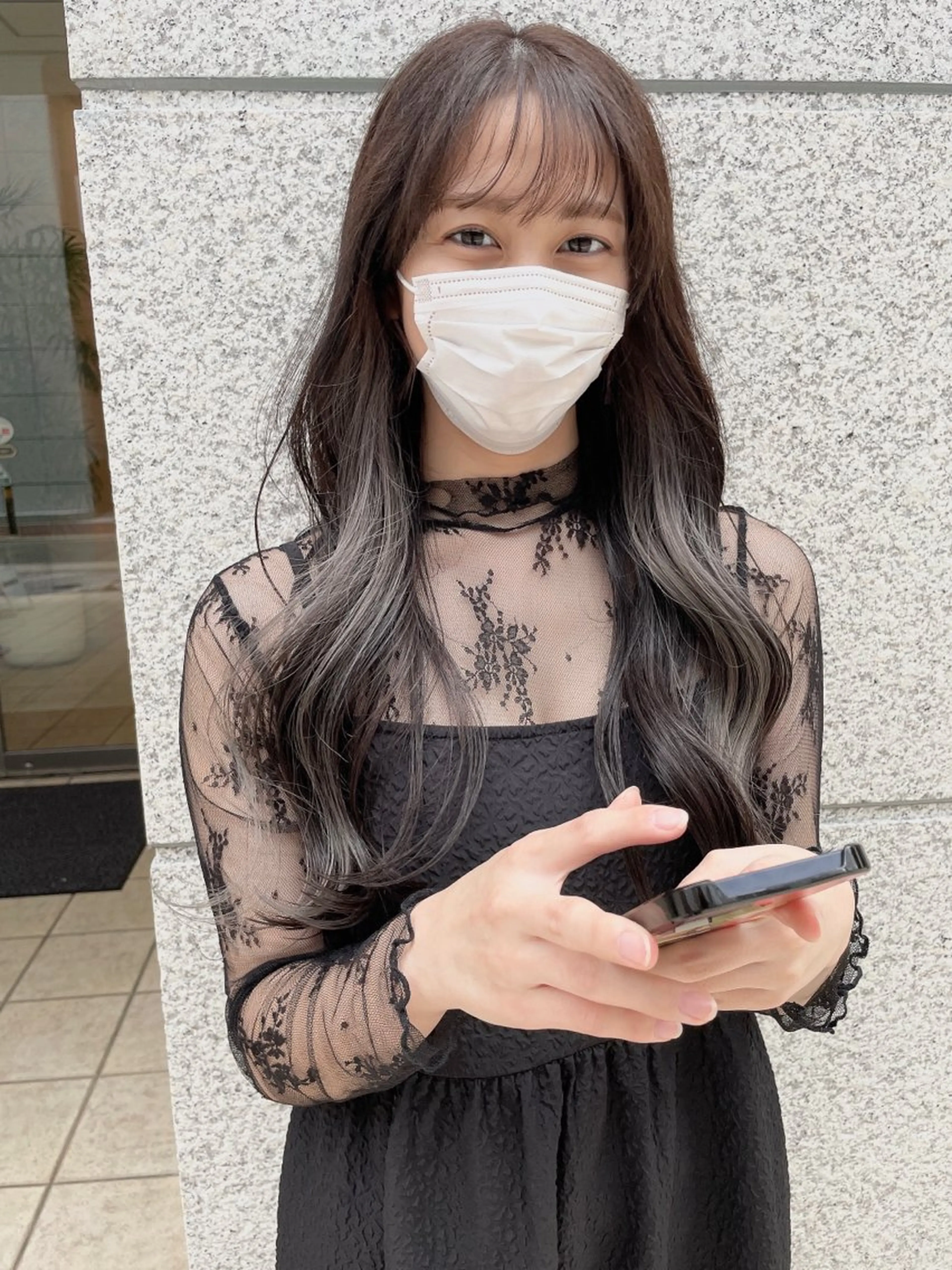 ロング カラー ヘアカラー トリートメント 髪質改善will hairdesignのヘアスタイル