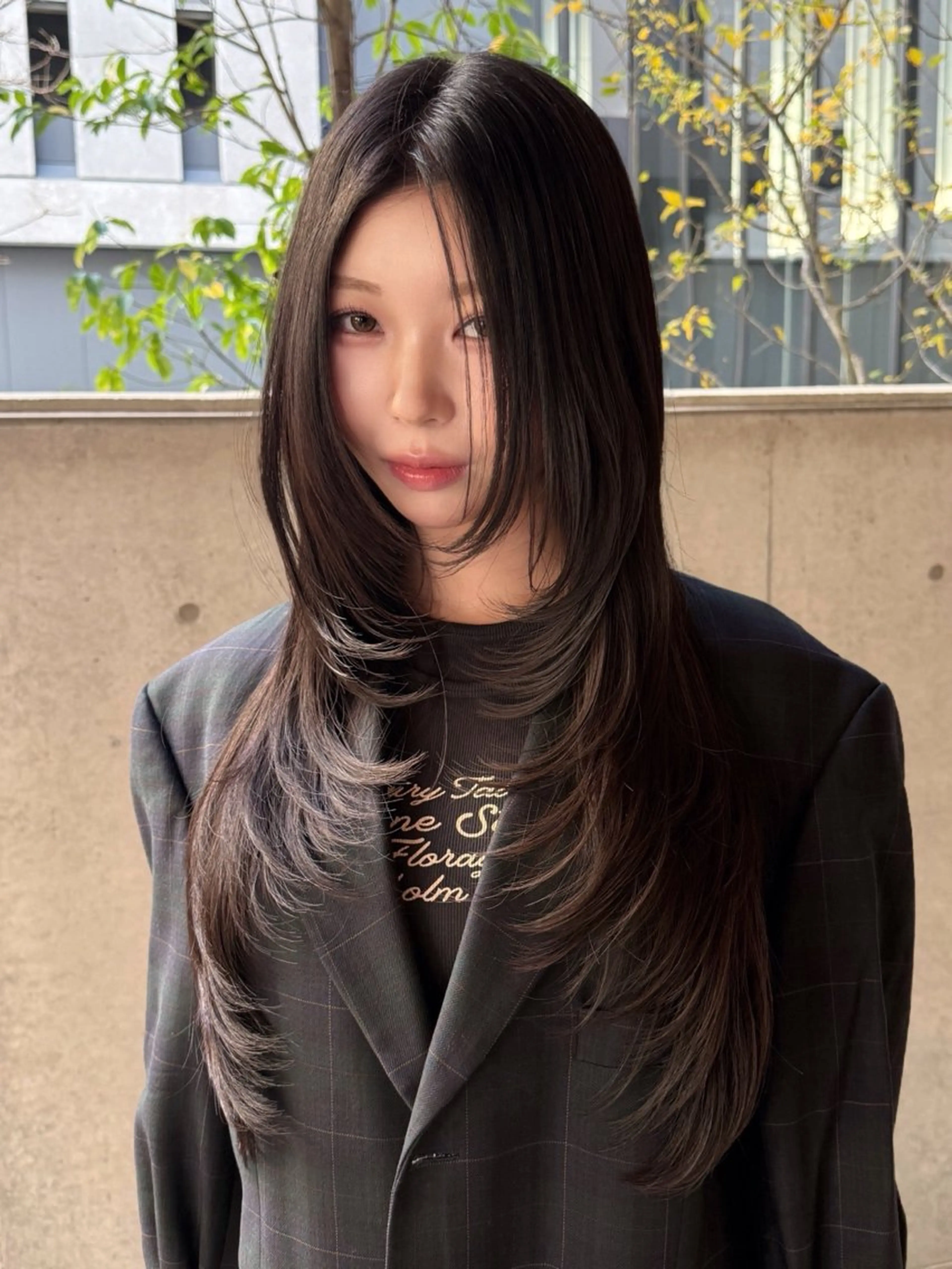 ロング カラー カット ヘアカラー yuuri🎀/大宮 /韓国ヘア/レイヤーのヘアスタイル