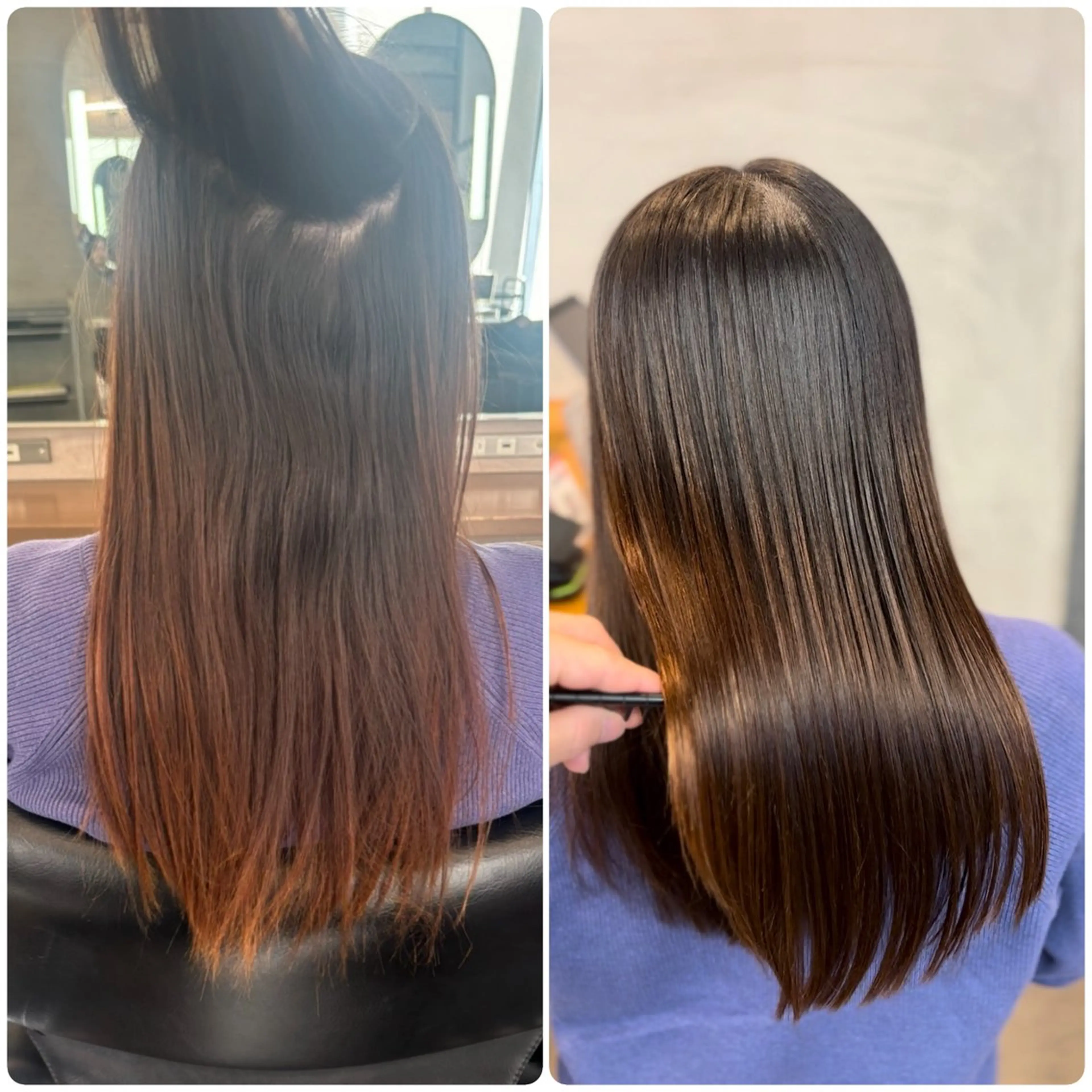 ロング カット 縮毛矯正 トリートメント 🍎縮毛矯正特化🍎 にしごおりのヘアスタイル