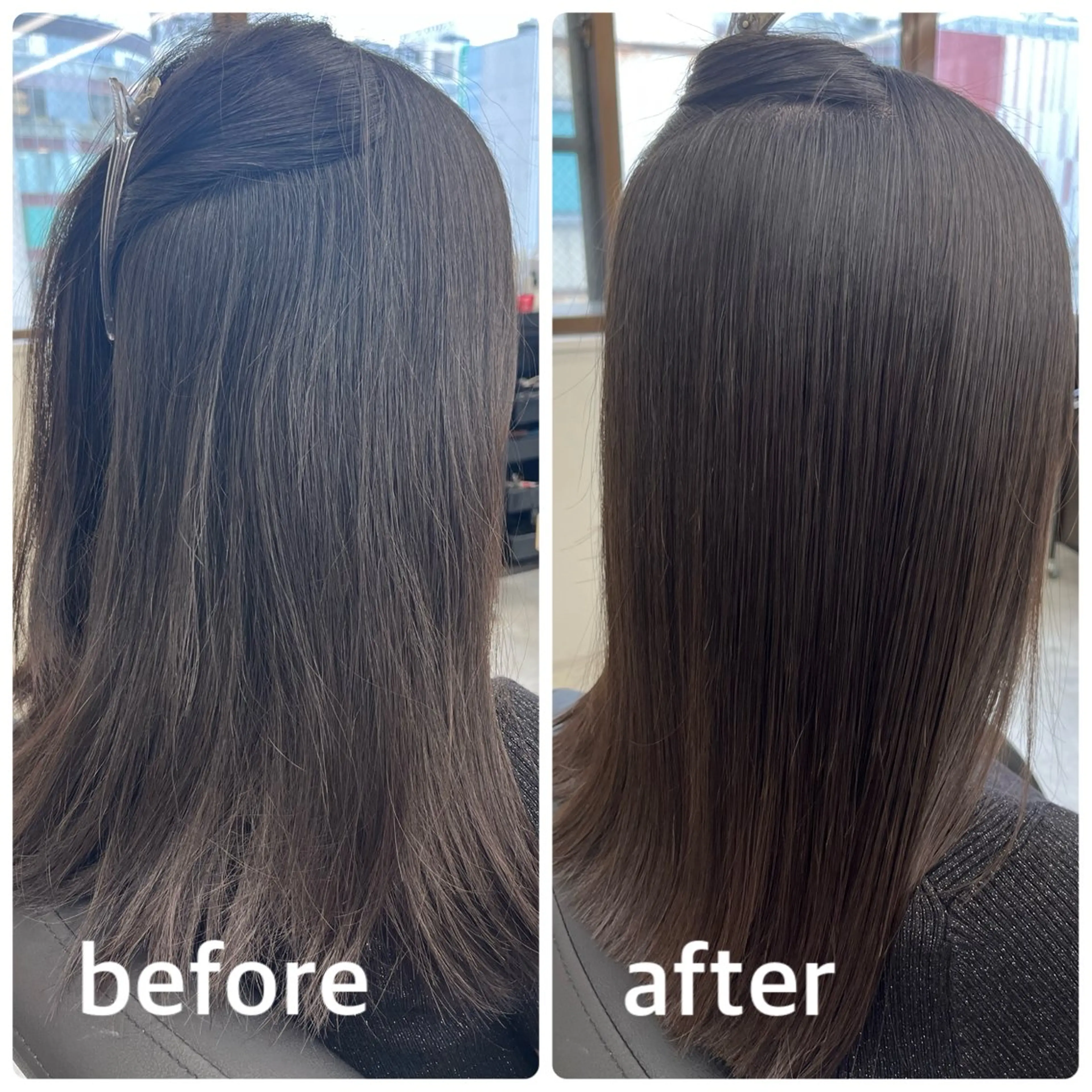 ミディアム カット 縮毛矯正 トリートメント michiru 【EIGHT 札幌】のヘアスタイル