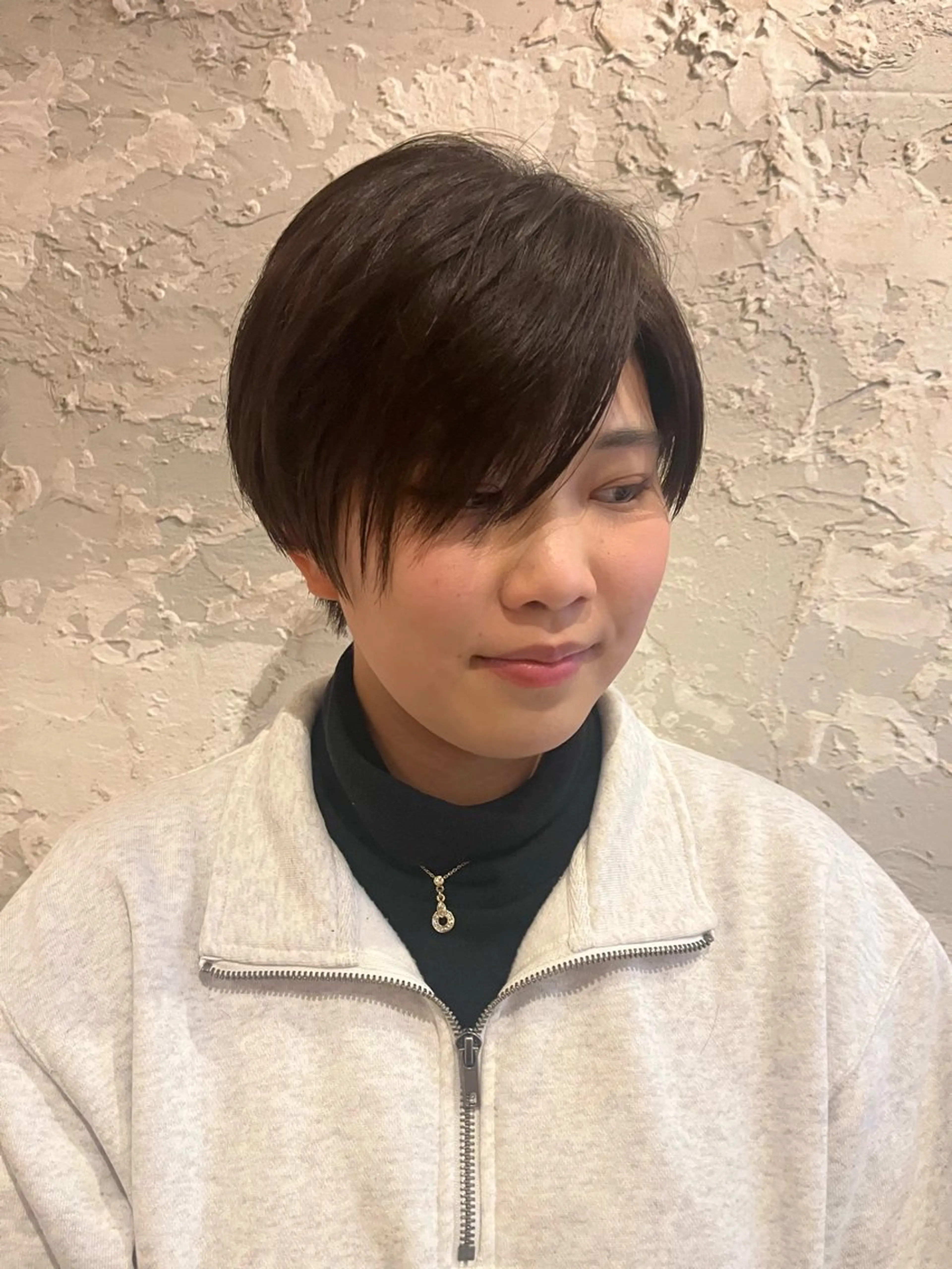 ショート カラー アッシュ アッシュブラウン ブラウンカラー ボブ 伸ばしかけ CANVAS所属・サロン撮影モデル募集 💐mizukiのその他イメージ