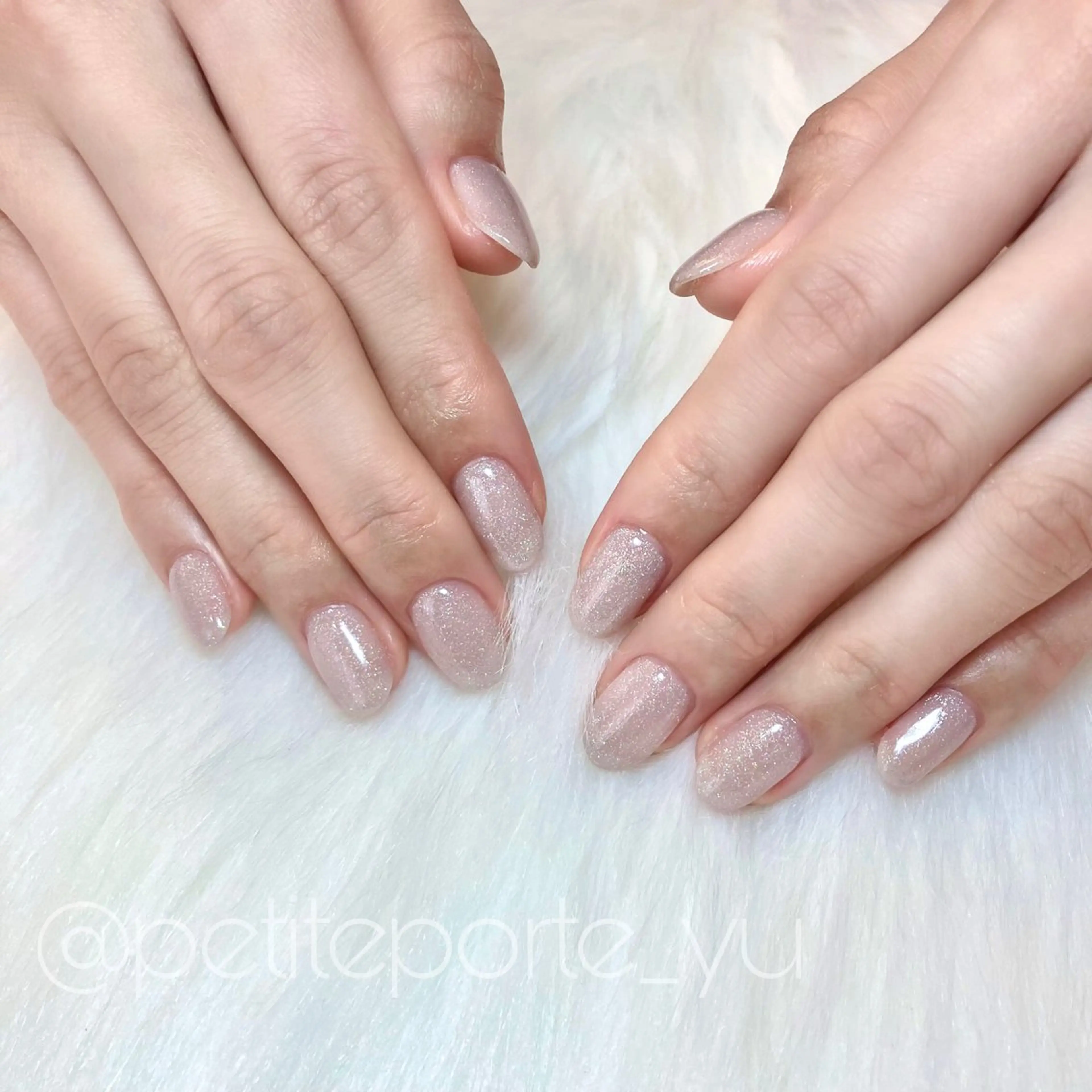 ネイル ラメ(グリッター) ワンカラーネイル ハンドネイル nailsalon petite porte所属・petite porteのネイルデザイン