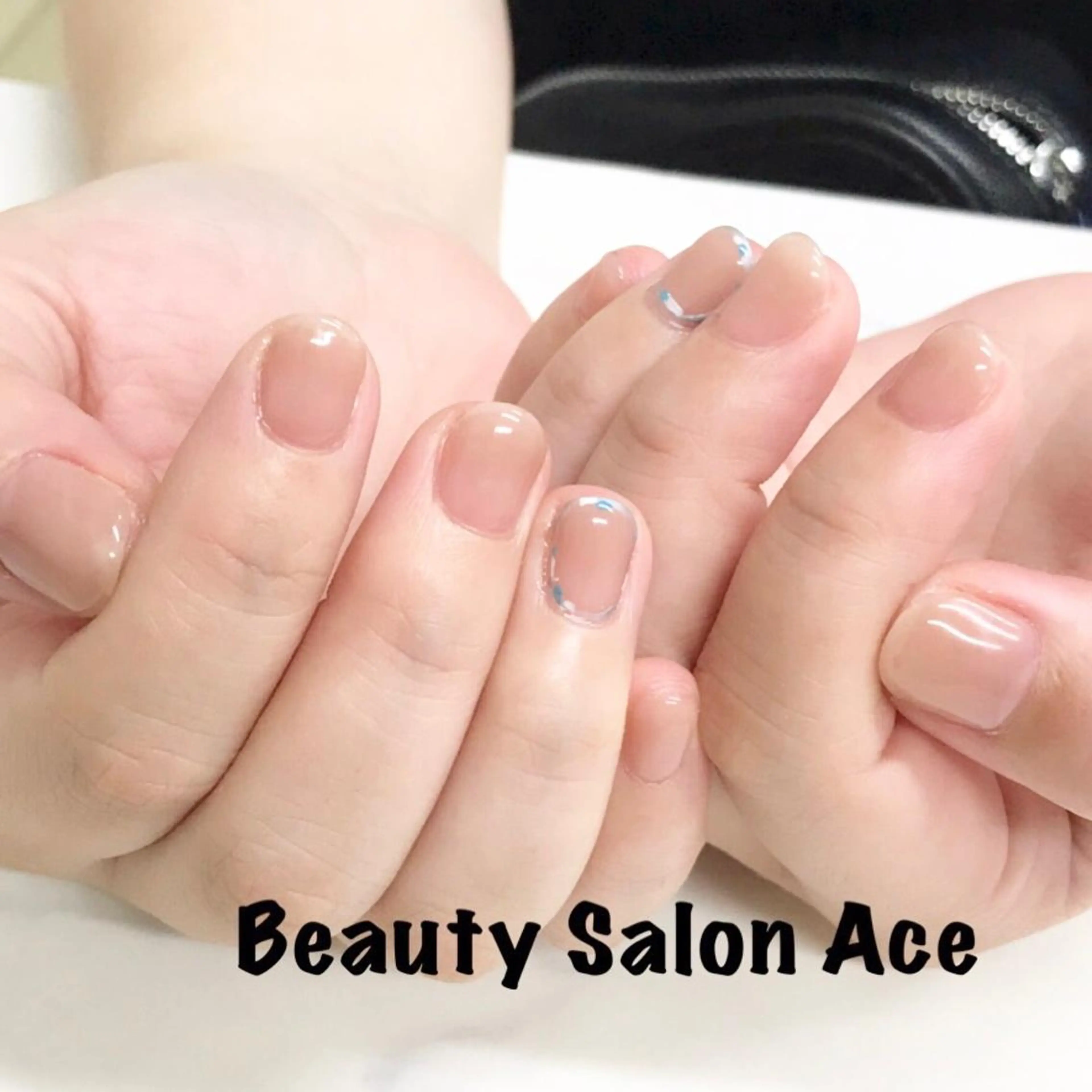 ネイル シンプルネイル ハンドネイル ハンドケア Beauty Salon Ace（ネイルサロン　エース）所属・池袋フィルイン Ace♡長さだしのネイルデザイン