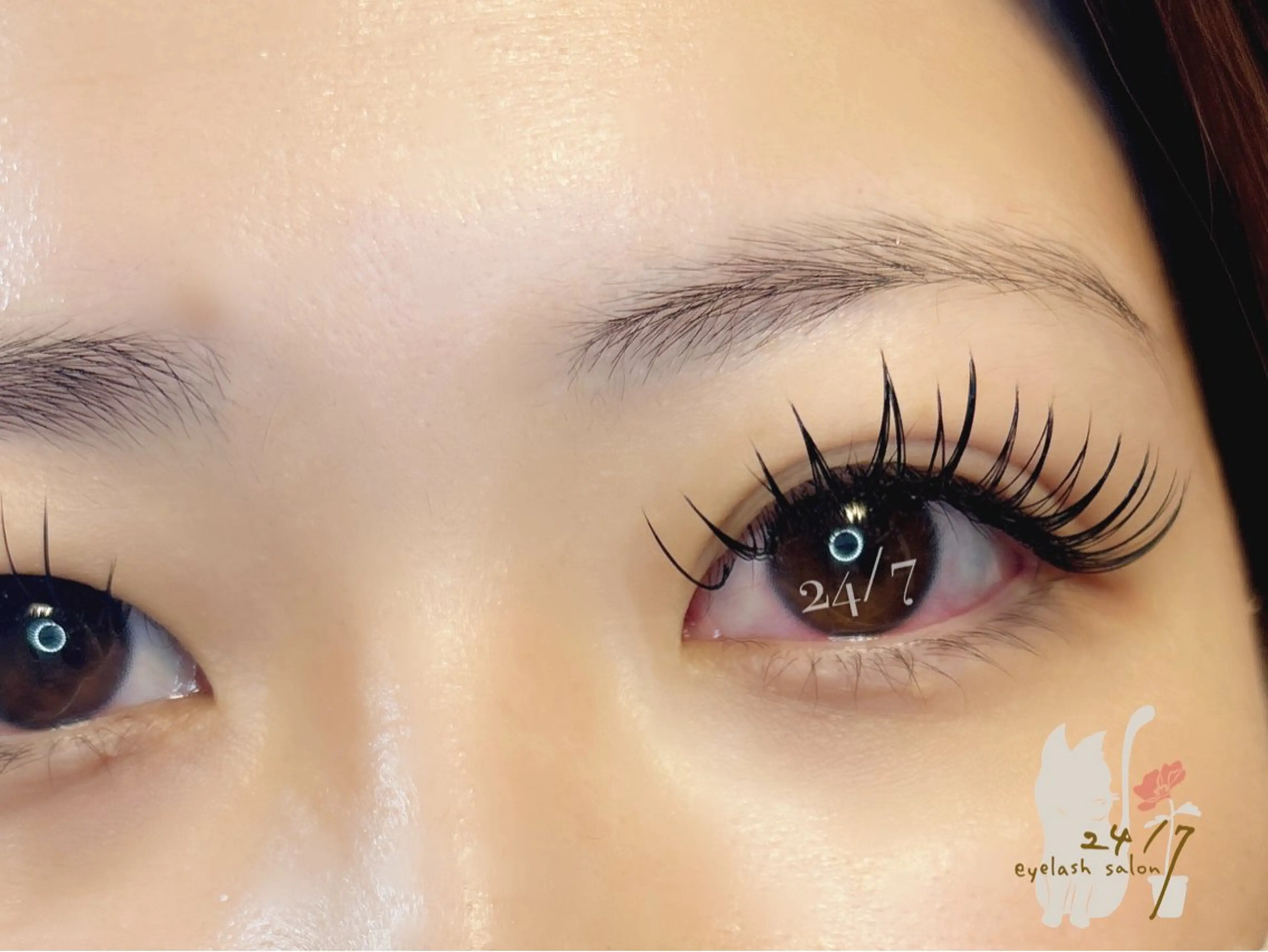 【オフ無160本】ブラウンも対応⭕️フラットラッシュ💎🎀🫧抜け感eye🫧🎀の写真