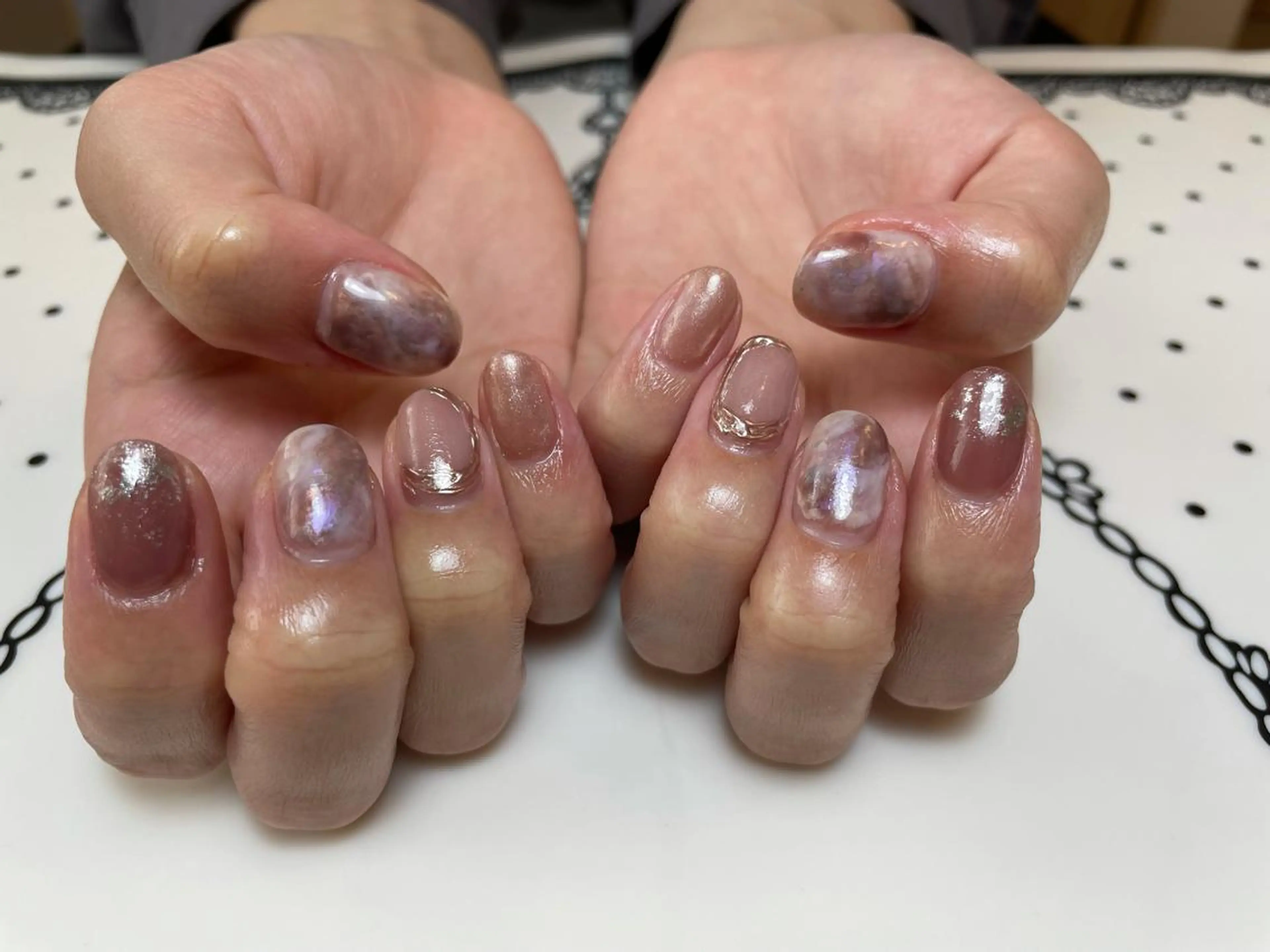 ネイル グリーン ニュアンスネイル ワンカラーネイル 浅野 すみれのネイルデザイン