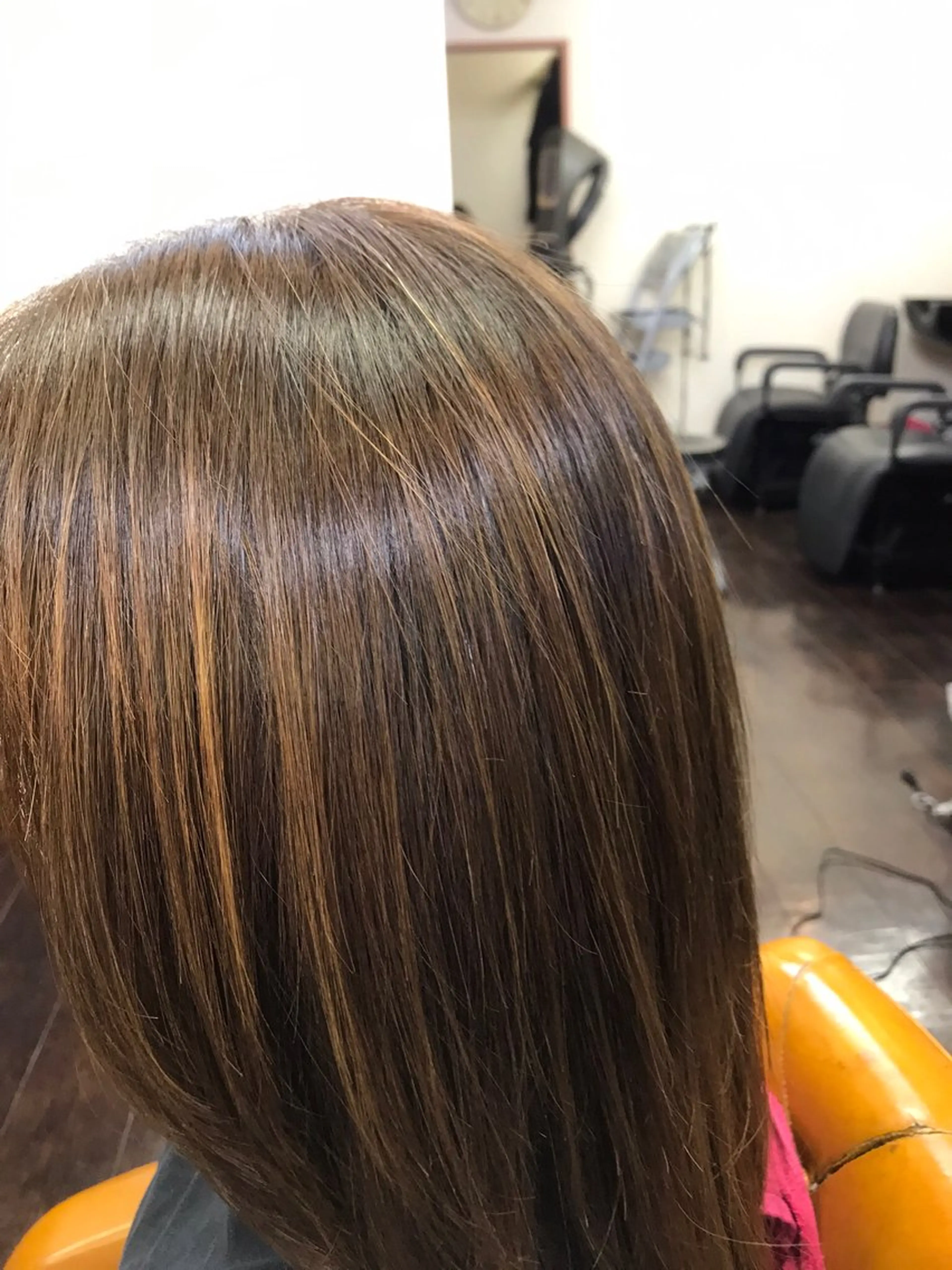 セミロング カラー 桧山 真のヘアスタイル