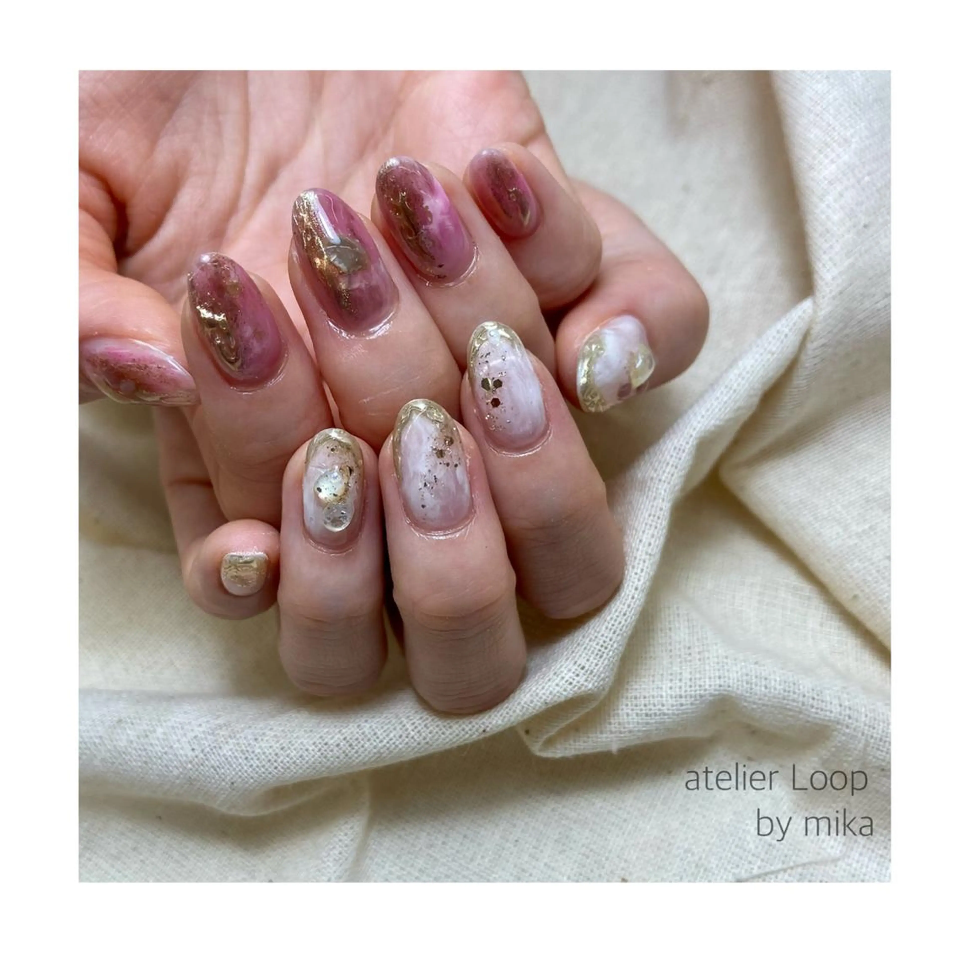 ネイル ニュアンスネイル atelierLoopbyshiho所属・atelier Loop♪MIKAのネイルデザイン