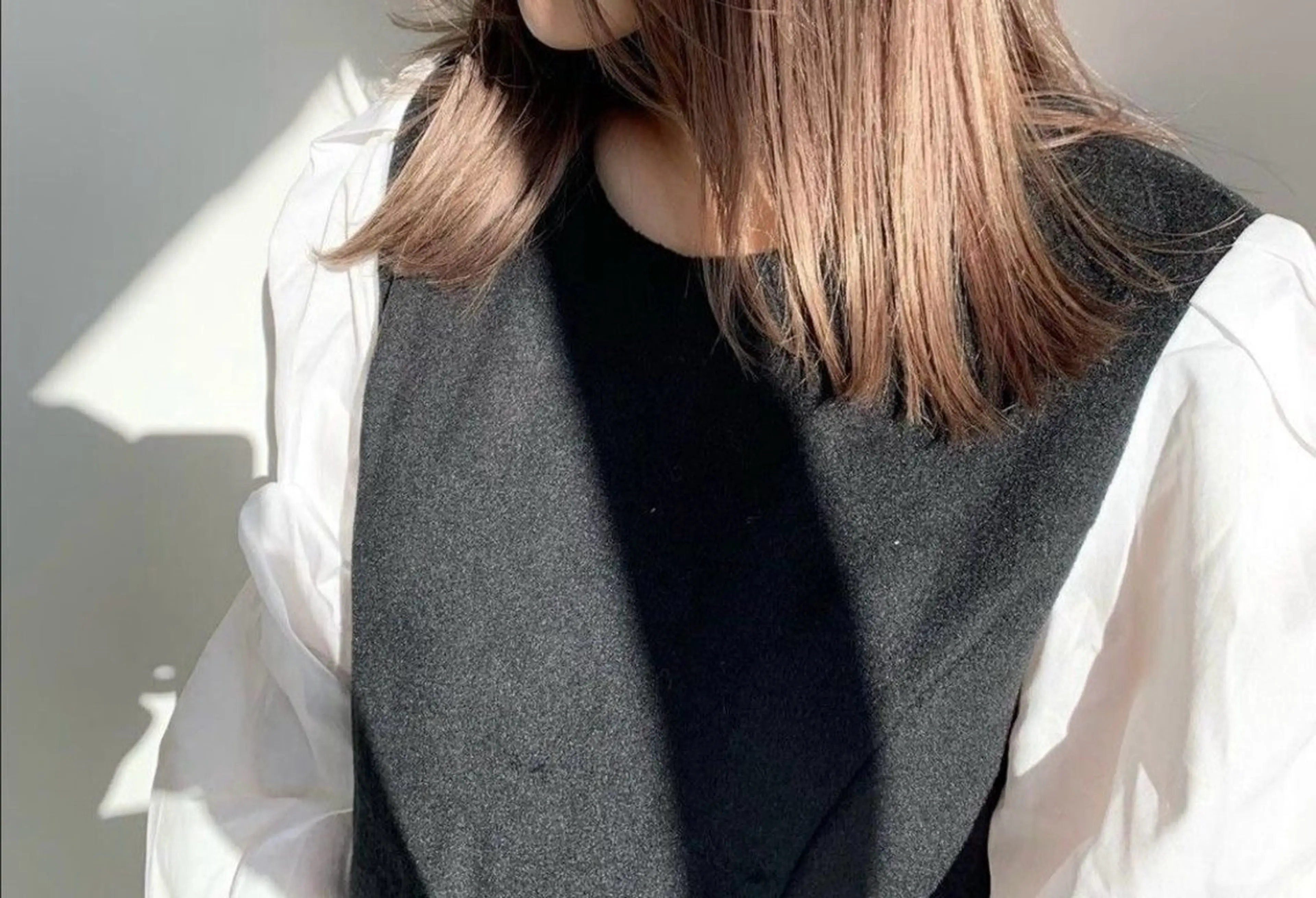 ミディアム 韓国風ヘア カット ヘアカラー 縮毛矯正 トリートメント hoNua. 栄/透明感カラーのヘアスタイル