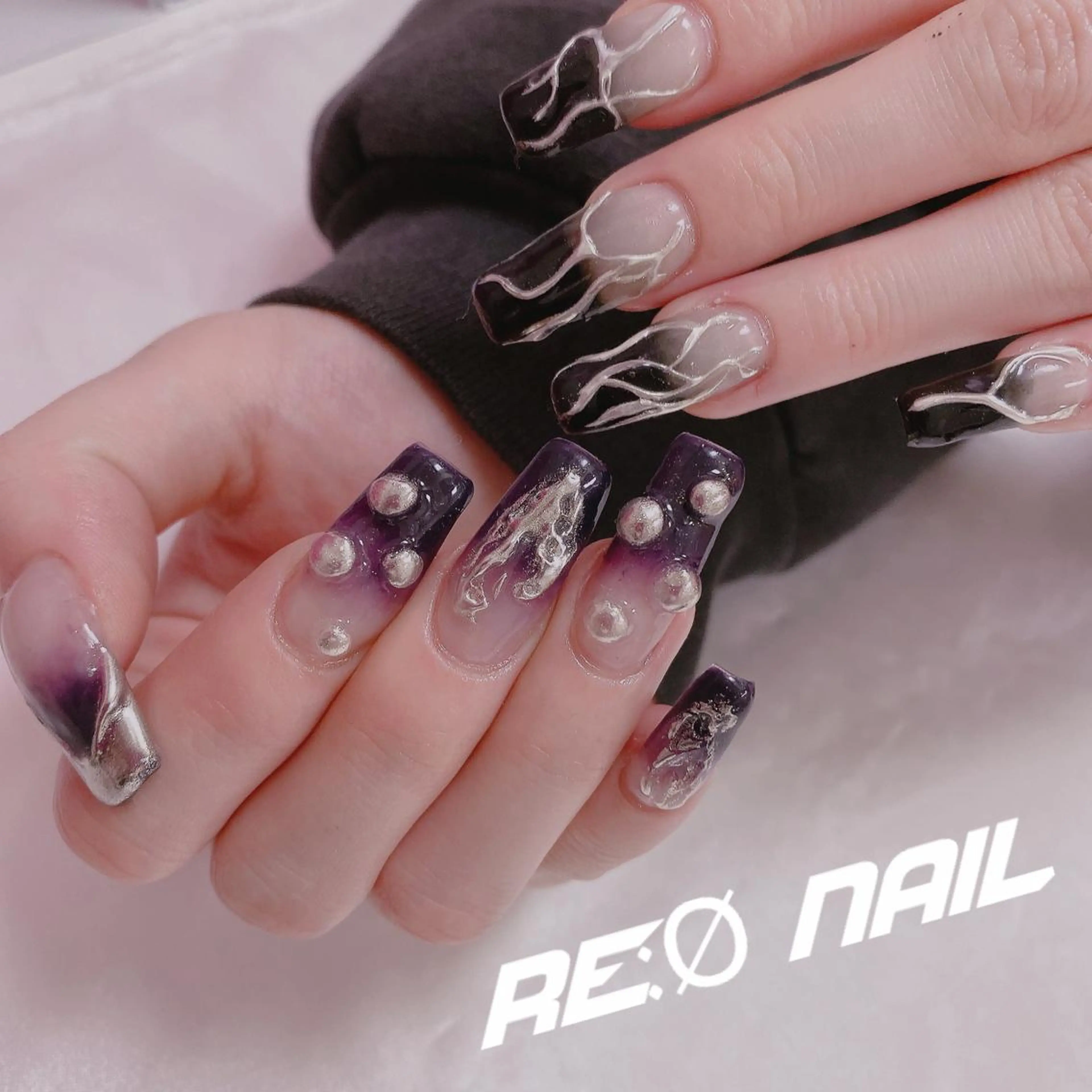 ネイル アートネイル スカルプネイル ハンドネイル Re:Ø nail 🩵TSUJIのネイルデザイン