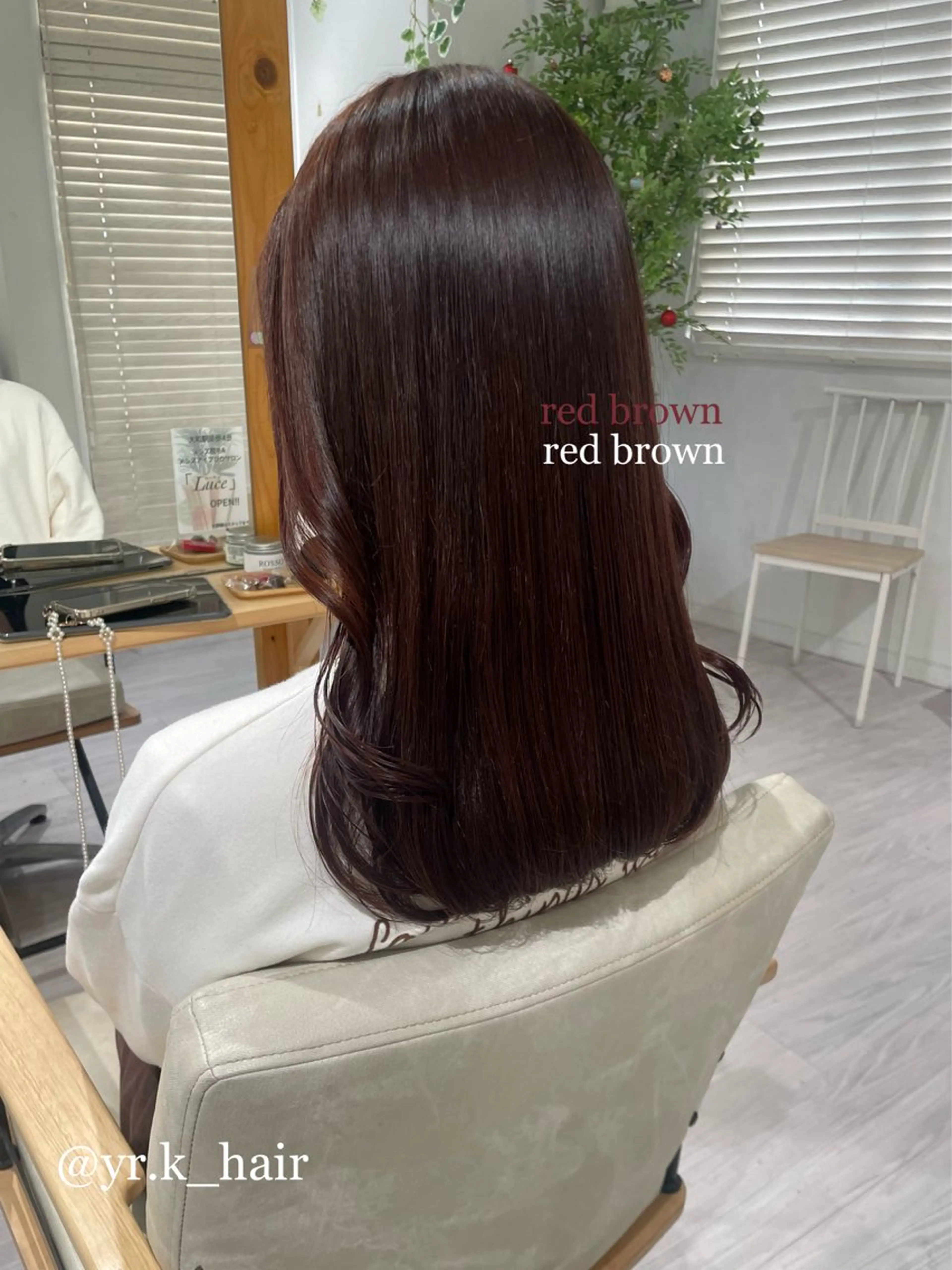 セミロング カラー ブリーチ ブラウンカラー ブリーチなしカラー ピンクカラー ピンクブラウン ヘアカラー トリートメント 赤味消し.髪質改善 🌿𝘠𝘜𝘙𝘐のヘアスタイル