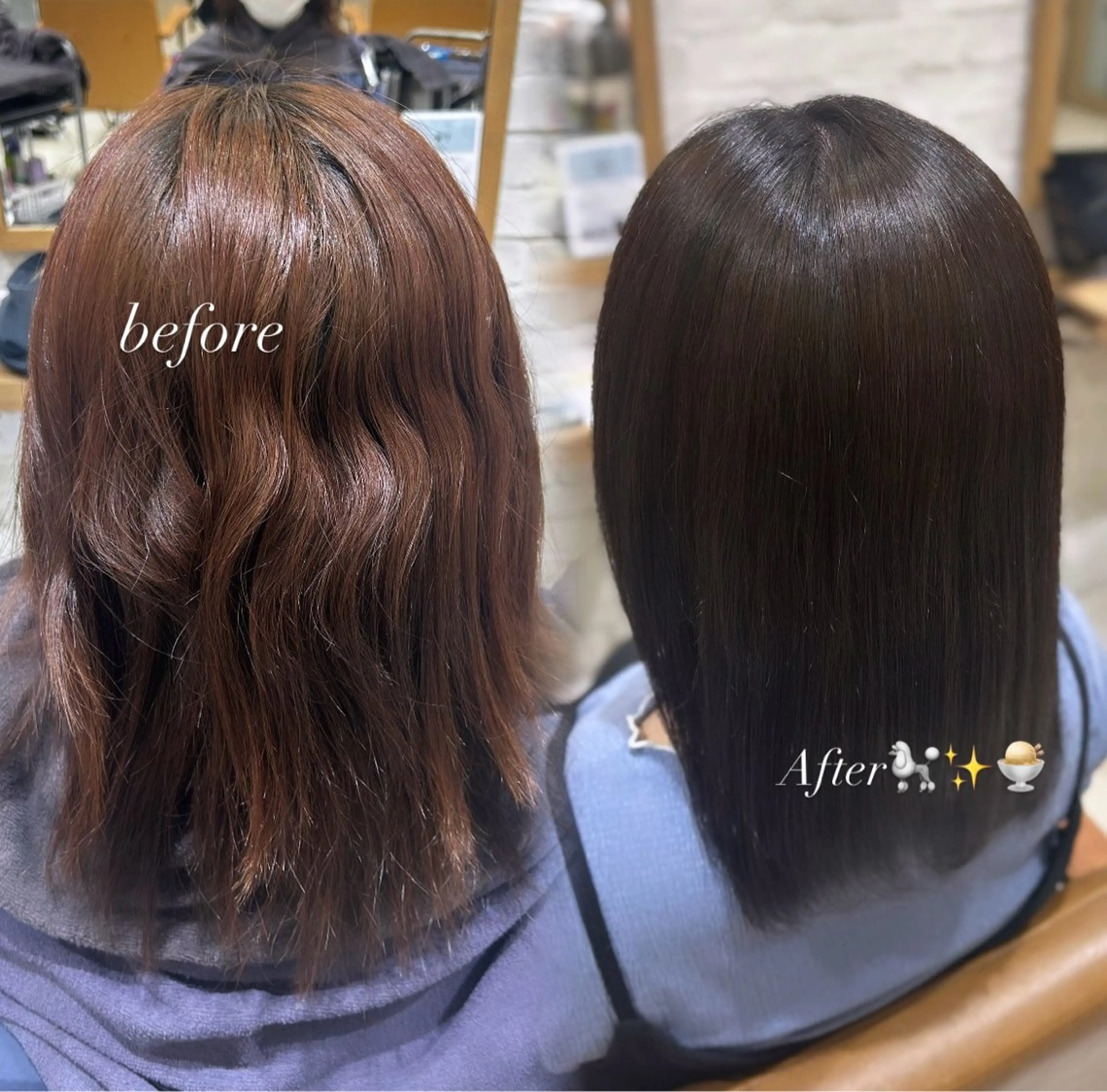 カラー コテ巻き風パーマ 🎀🐈‍⬛/りりのヘアスタイル