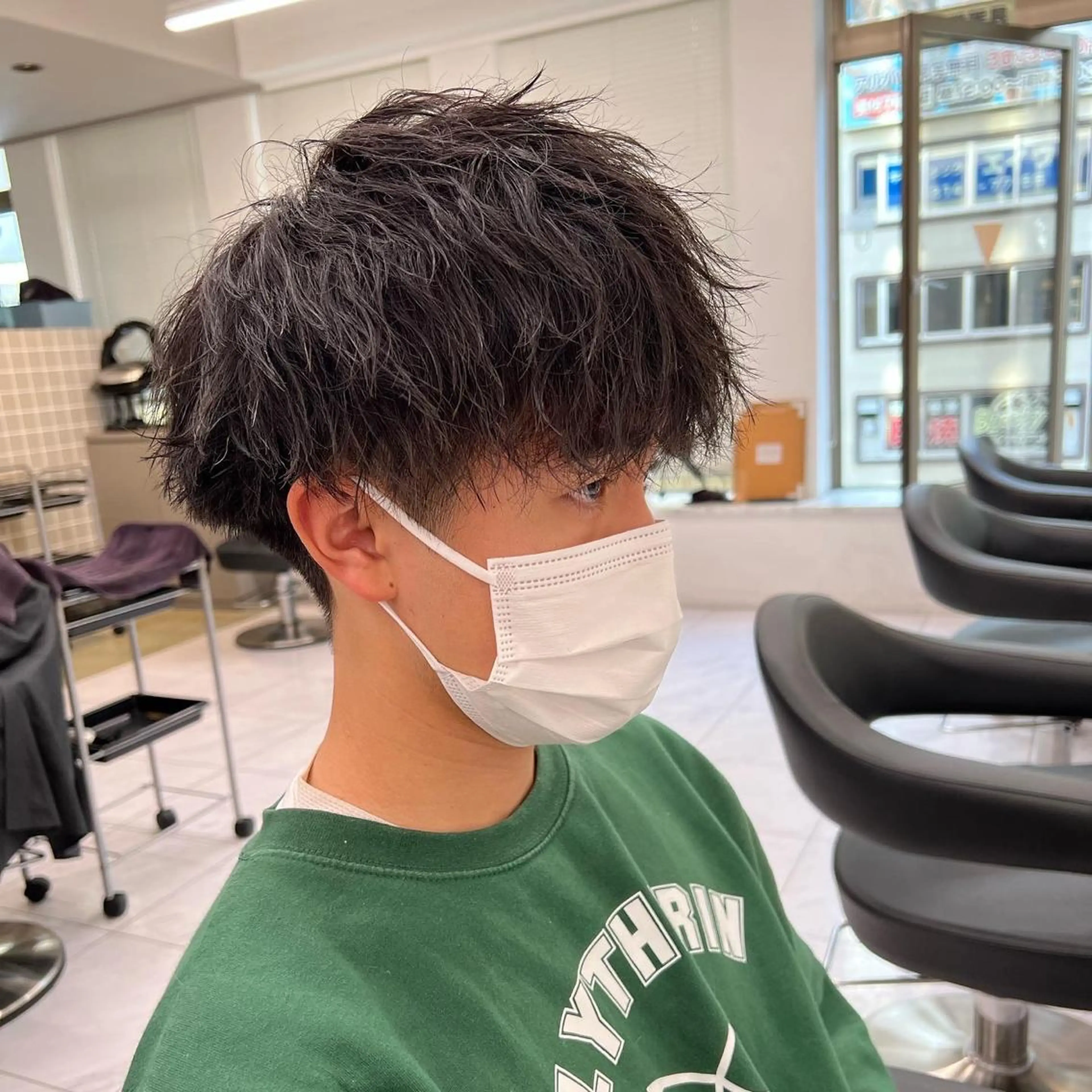 ショート カラー パーマ メンズ メンズ韓国風 マッシュウルフ マッシュ メンズパーマ ツーブロック カット ヘアカラー トリートメント ヘッドスパ ヘアセット トレンド/レイヤー うる艶🪞CANDYのヘアスタイル