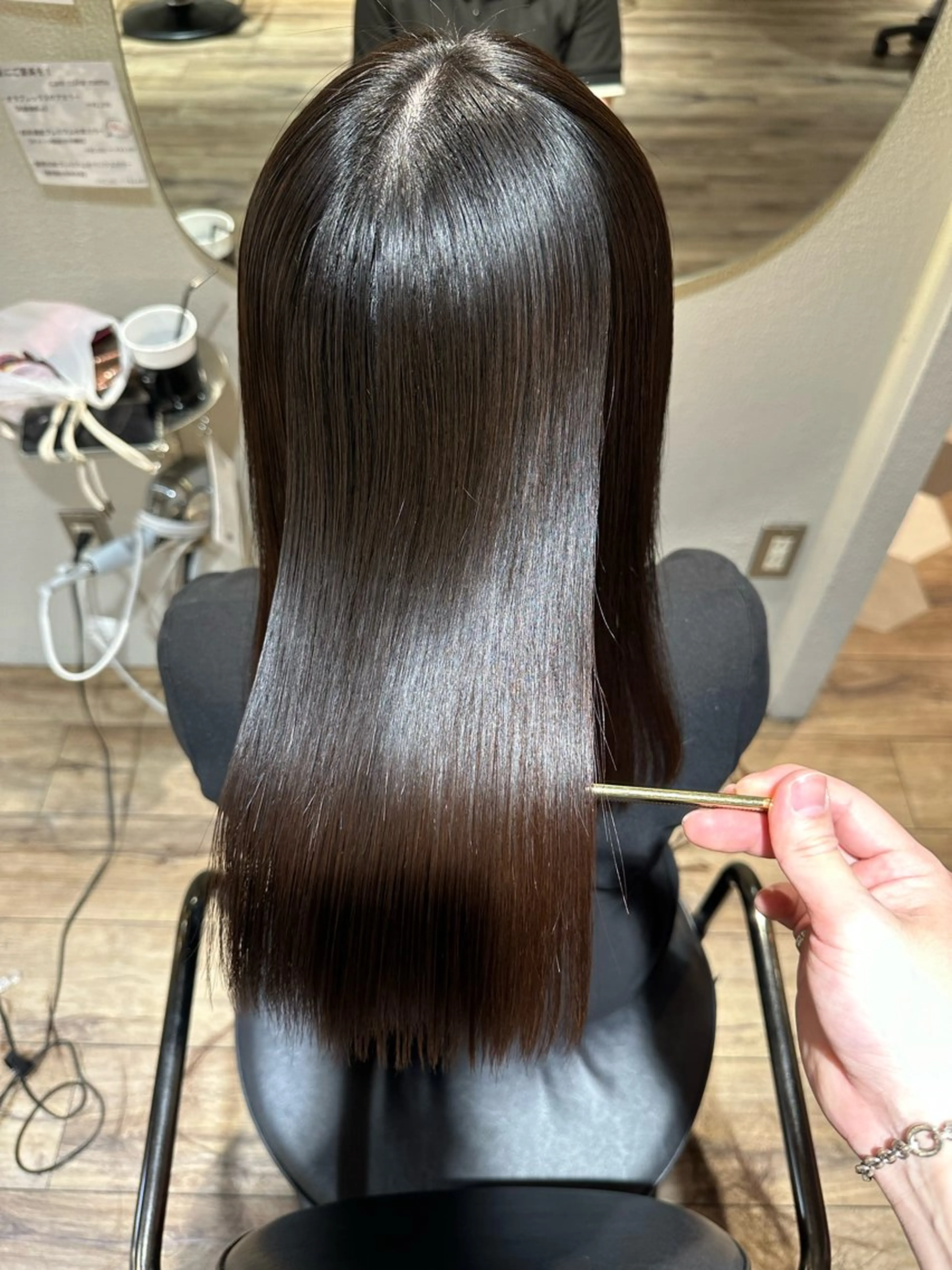 ロング 縮毛矯正 艶髪/メンズカット takaのヘアスタイル