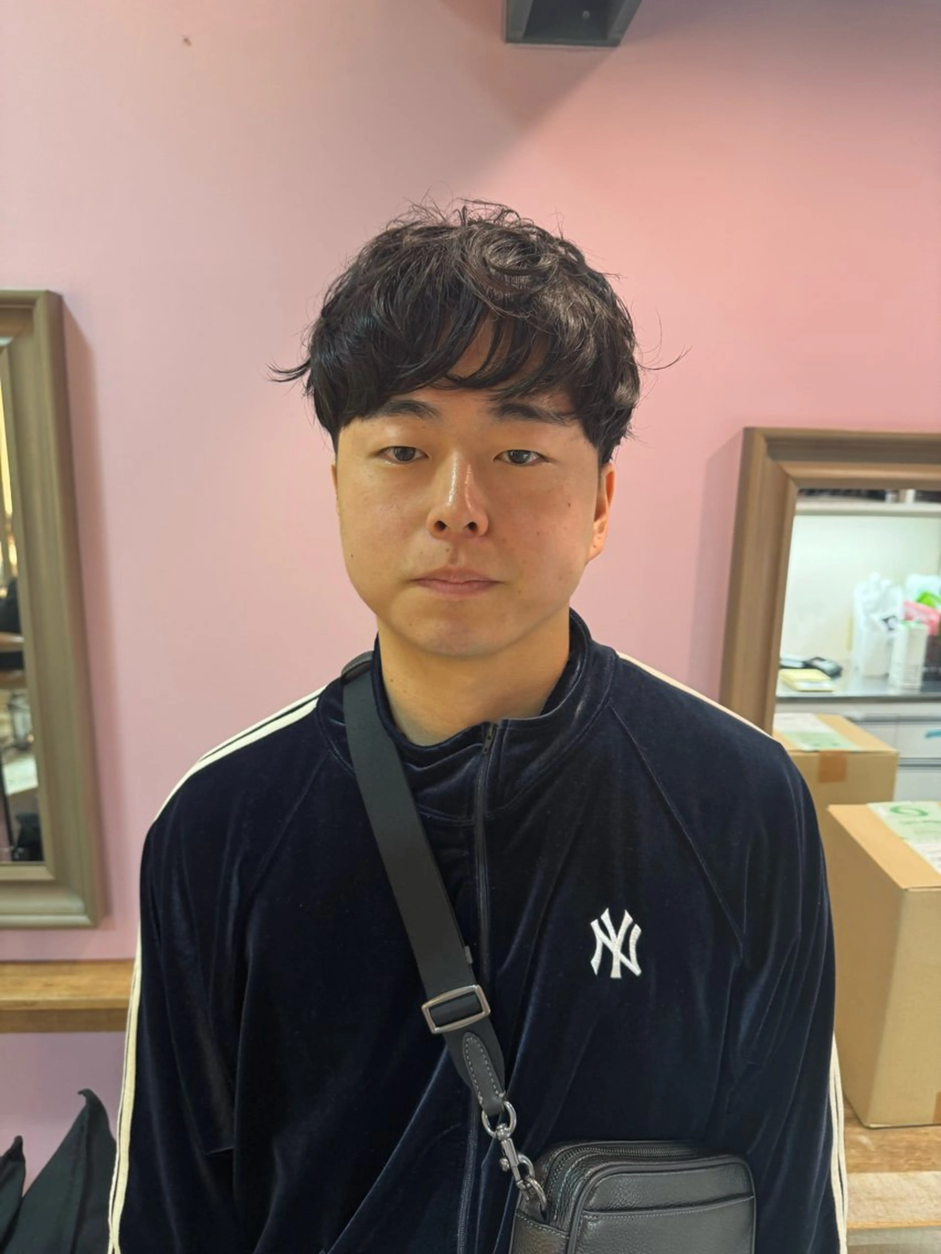 ショート カット パーマ トリートメント タツキ/レイヤー/ パーマ/艶カラーのヘアスタイル