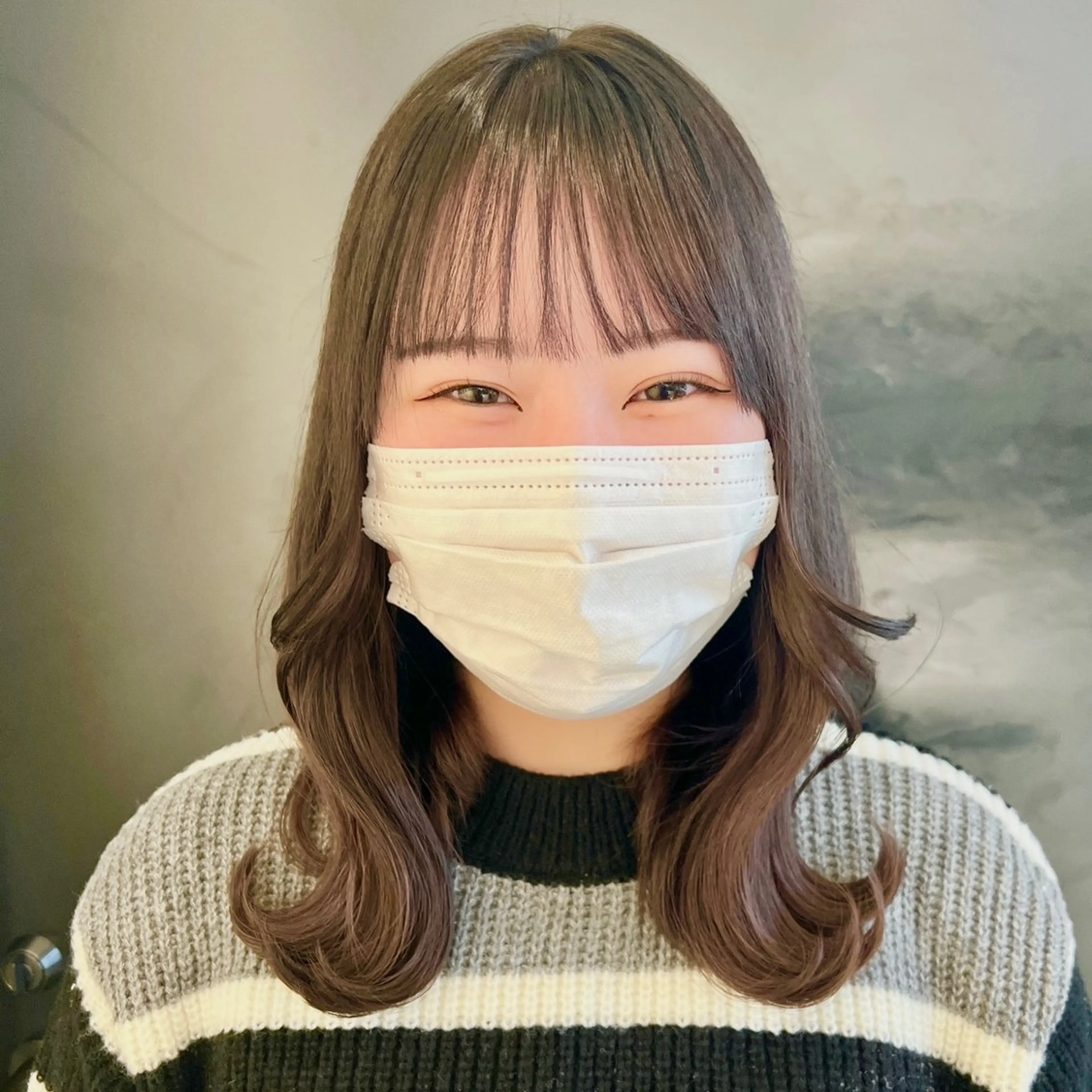 ミディアム カラー ベージュカラー ブラウンカラー くびれヘア 髪質改善 ヘアカラー トリートメント 目を惹く艶髪/髪質 改善カラー🤎ぐっちのヘアスタイル