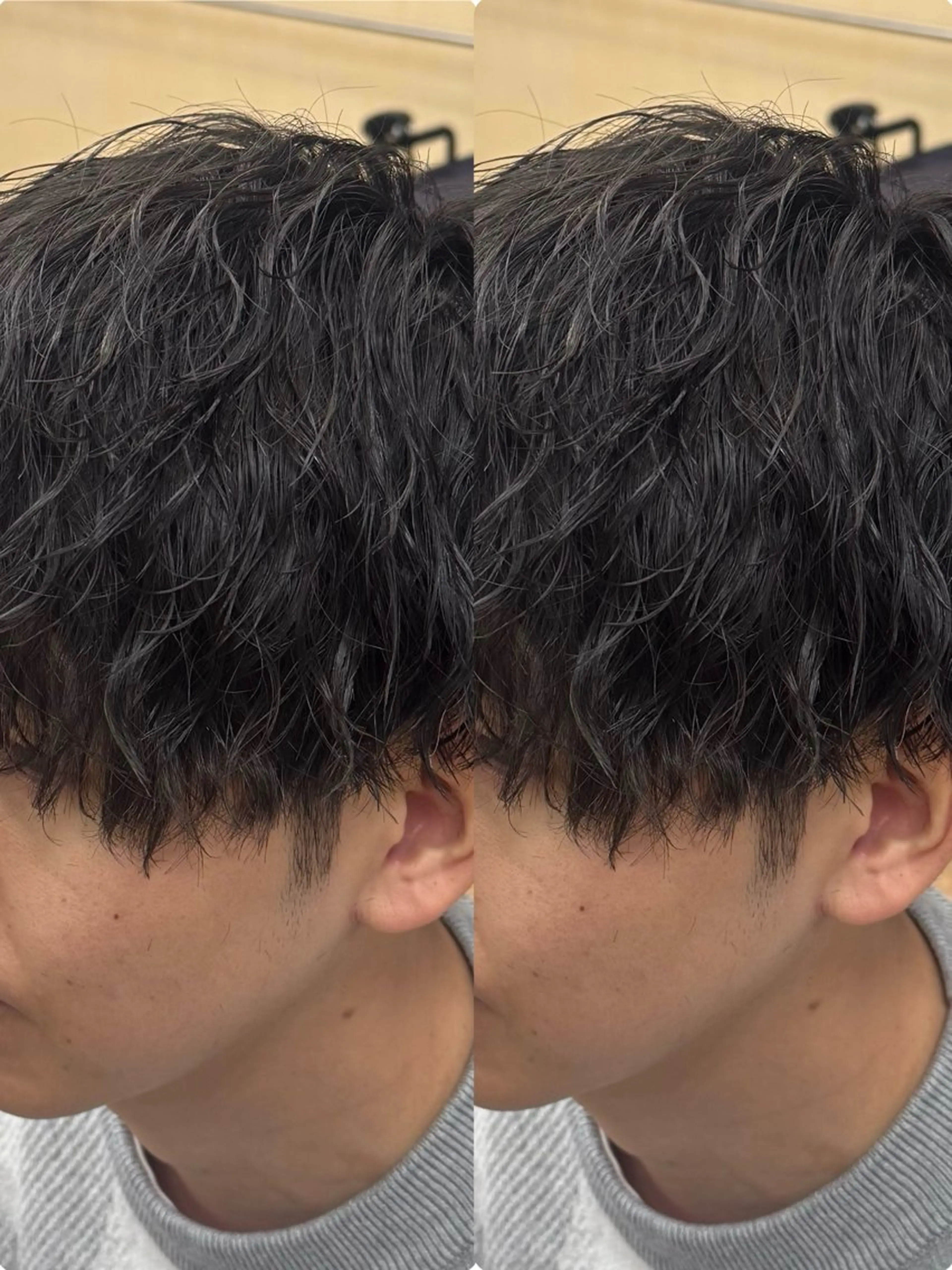 ミディアム メンズ カット パーマ 焼津メンズパーマ特化 大石雄生のヘアスタイル