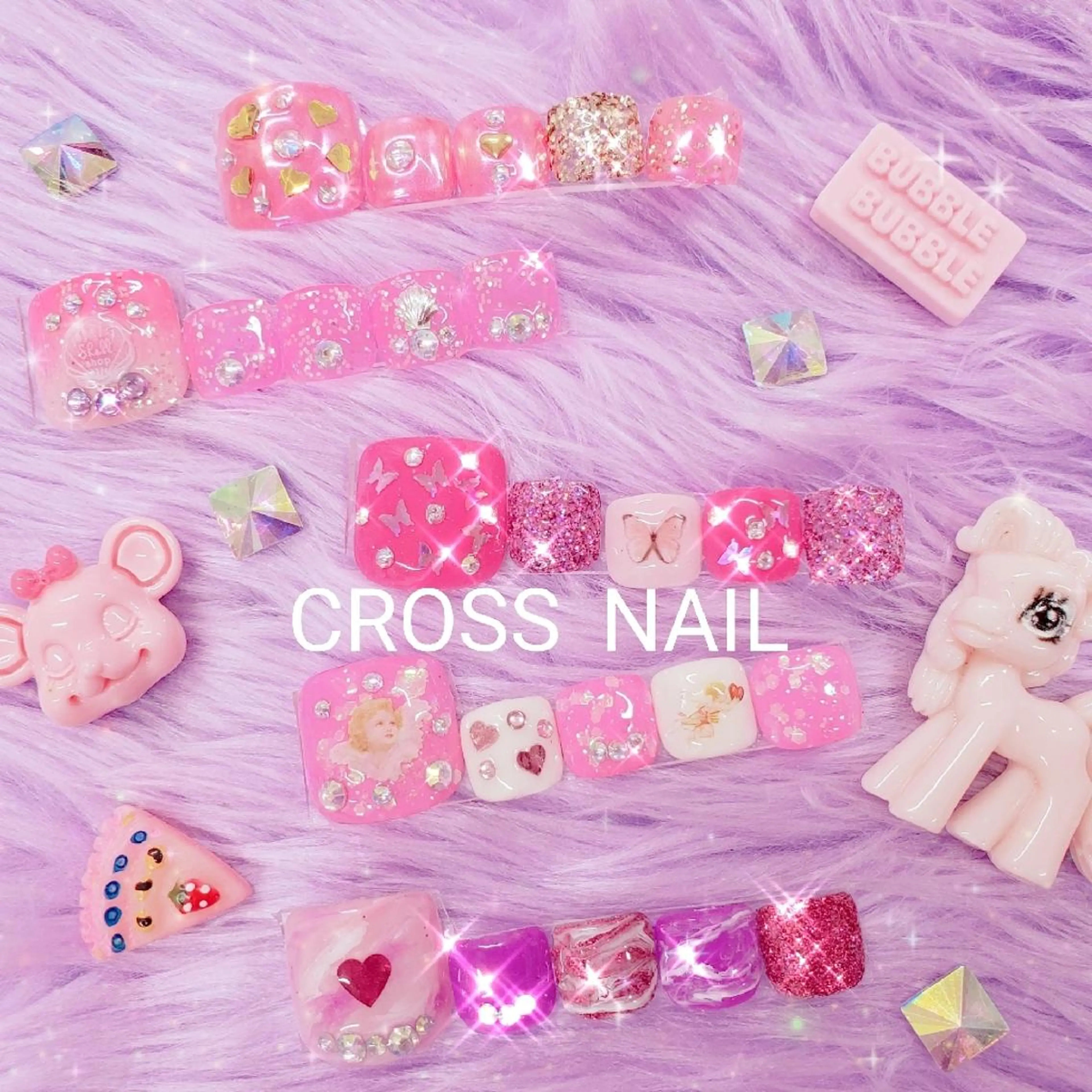 ネイル 長さ出し 氷ネイル・うるうるネイル 韓国ネイル ネイルチップ CROSS SALON/Lazy所属・CROSS  クロス　のネイルデザイン