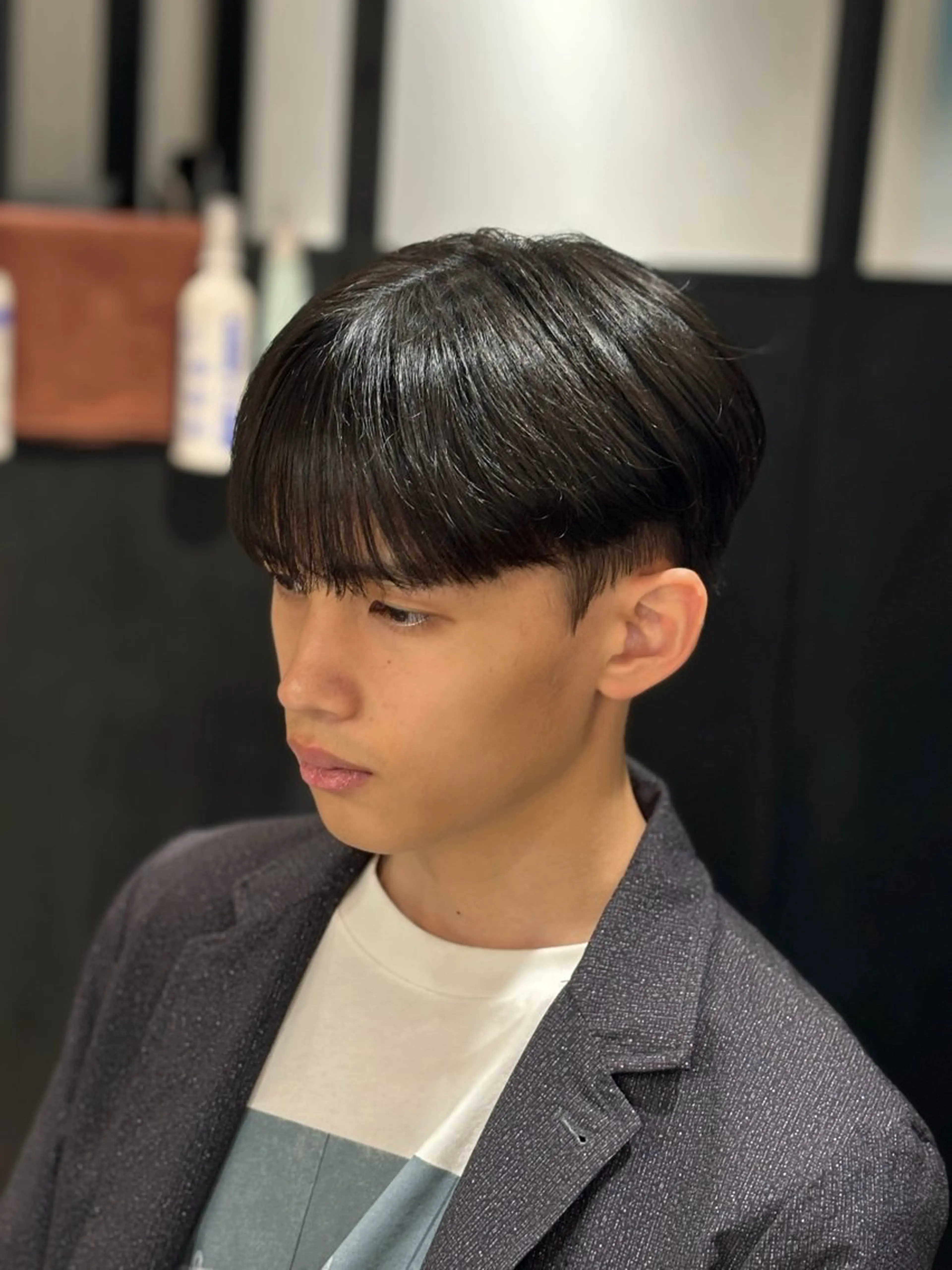 ショート メンズ カット トリートメント 韓国メンズヘア/ ダウンパーマ/歩夢のヘアスタイル