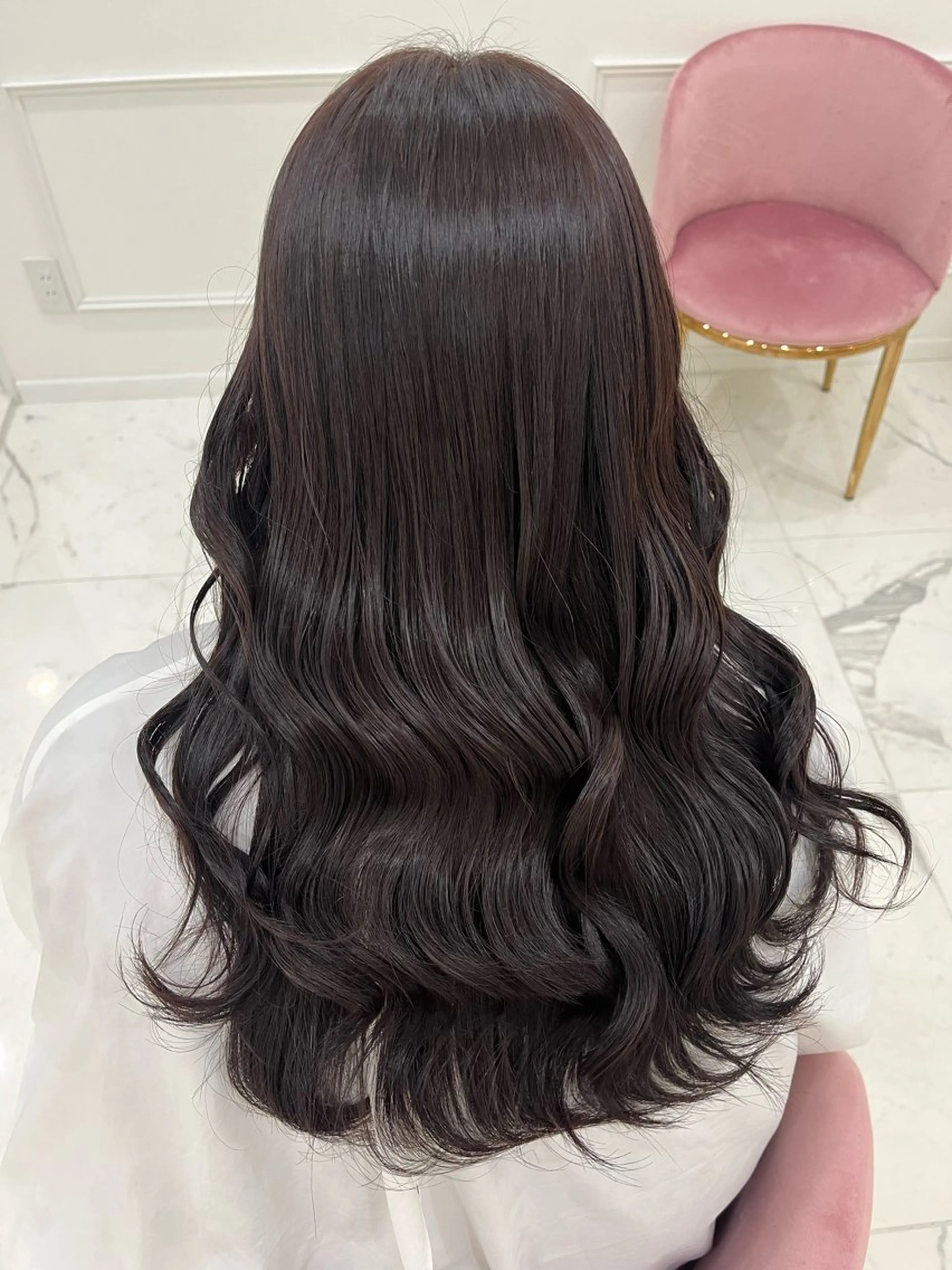 ロング カラー ブラウンカラー ラベンダーカラー 天野 優希のヘアスタイル