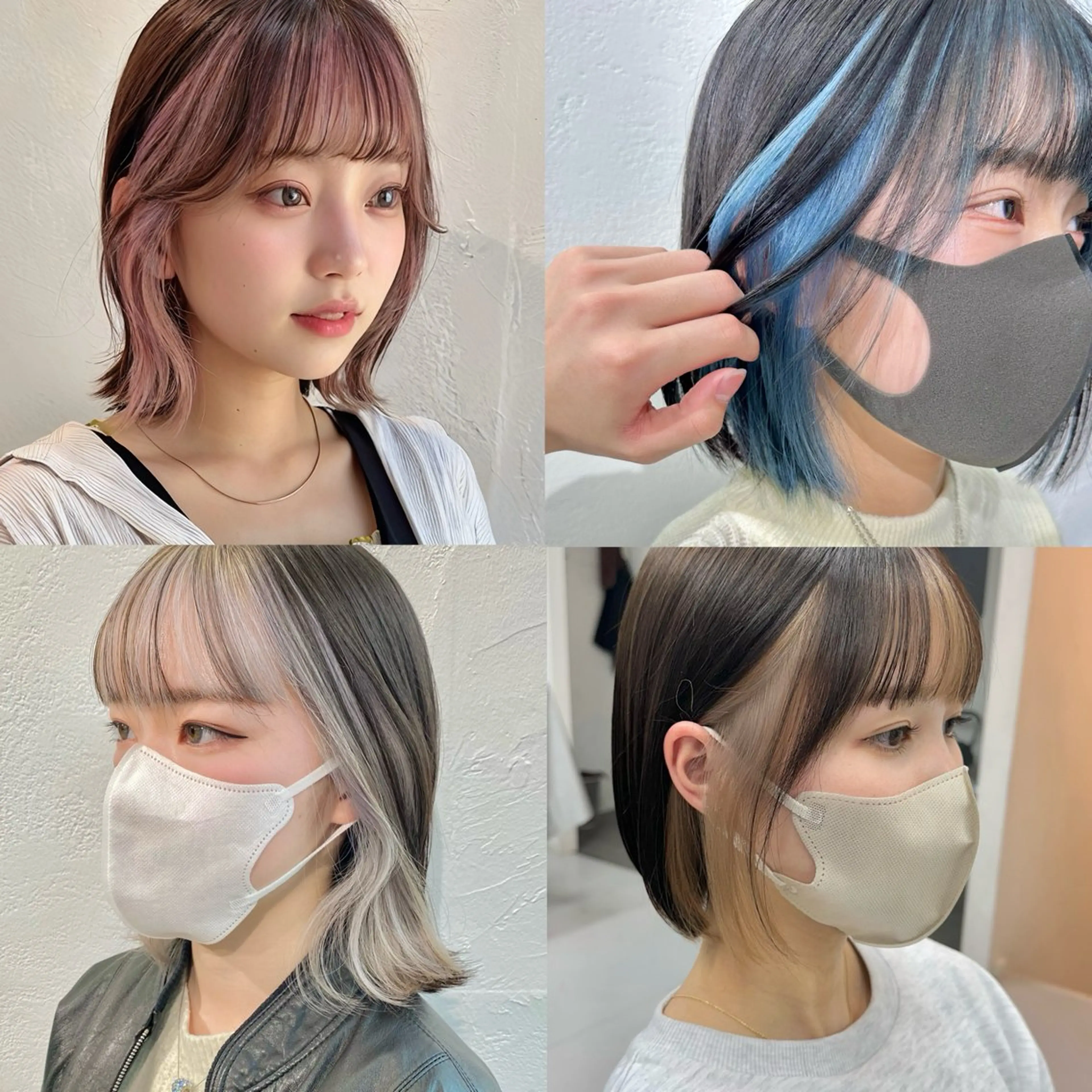 ミディアム カラー ベージュカラー ブリーチ ケアブリーチ デザインカラー インナーカラー カット ヘアカラー トリートメント インナーカラー/レイ ヤーカット♡/マキシのヘアスタイル