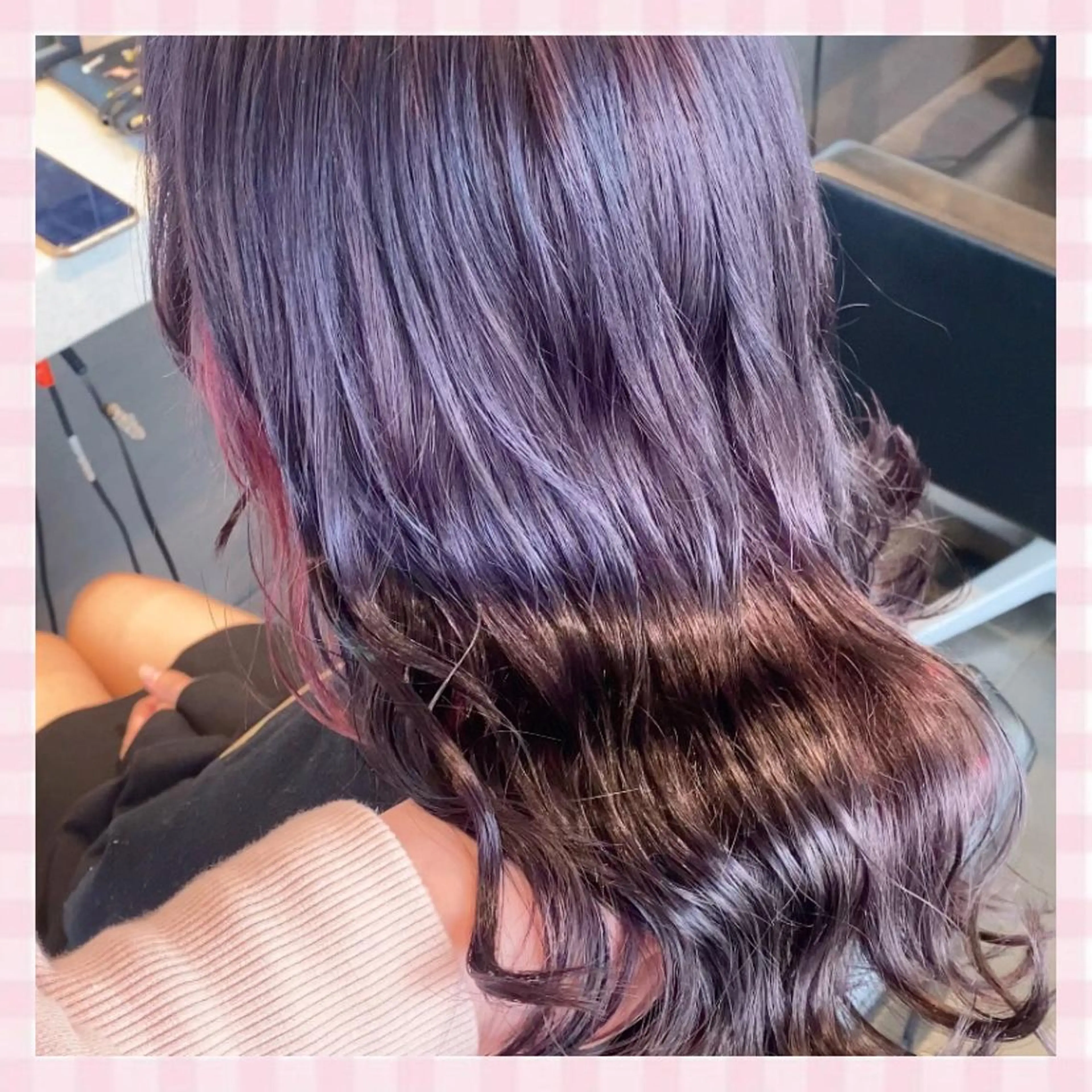 セミロング カラー 💗ガーリーヘア🎀 saki💗のヘアスタイル