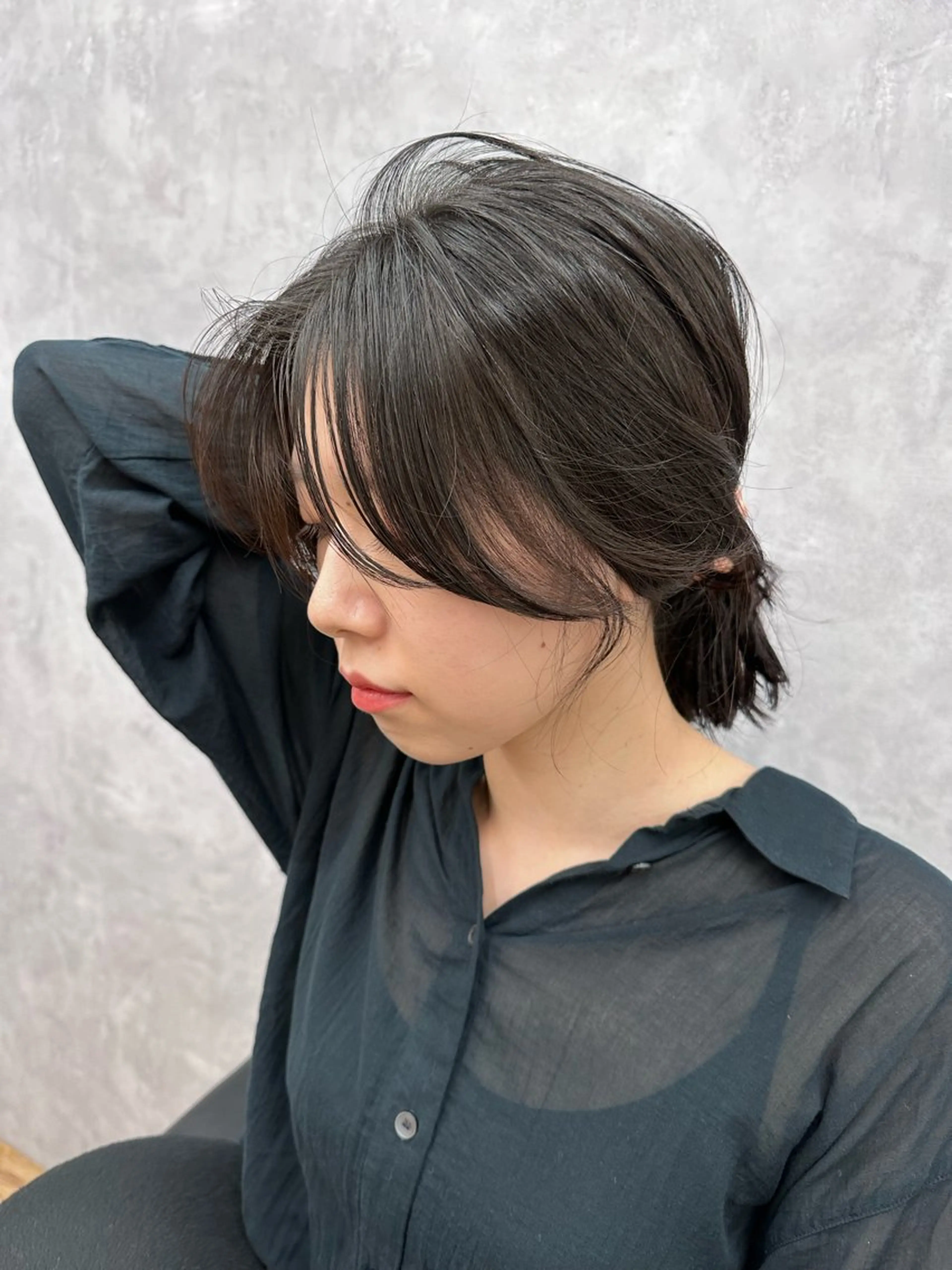 セミロング 韓国ヘア/ワンホン ちひろのヘアスタイル