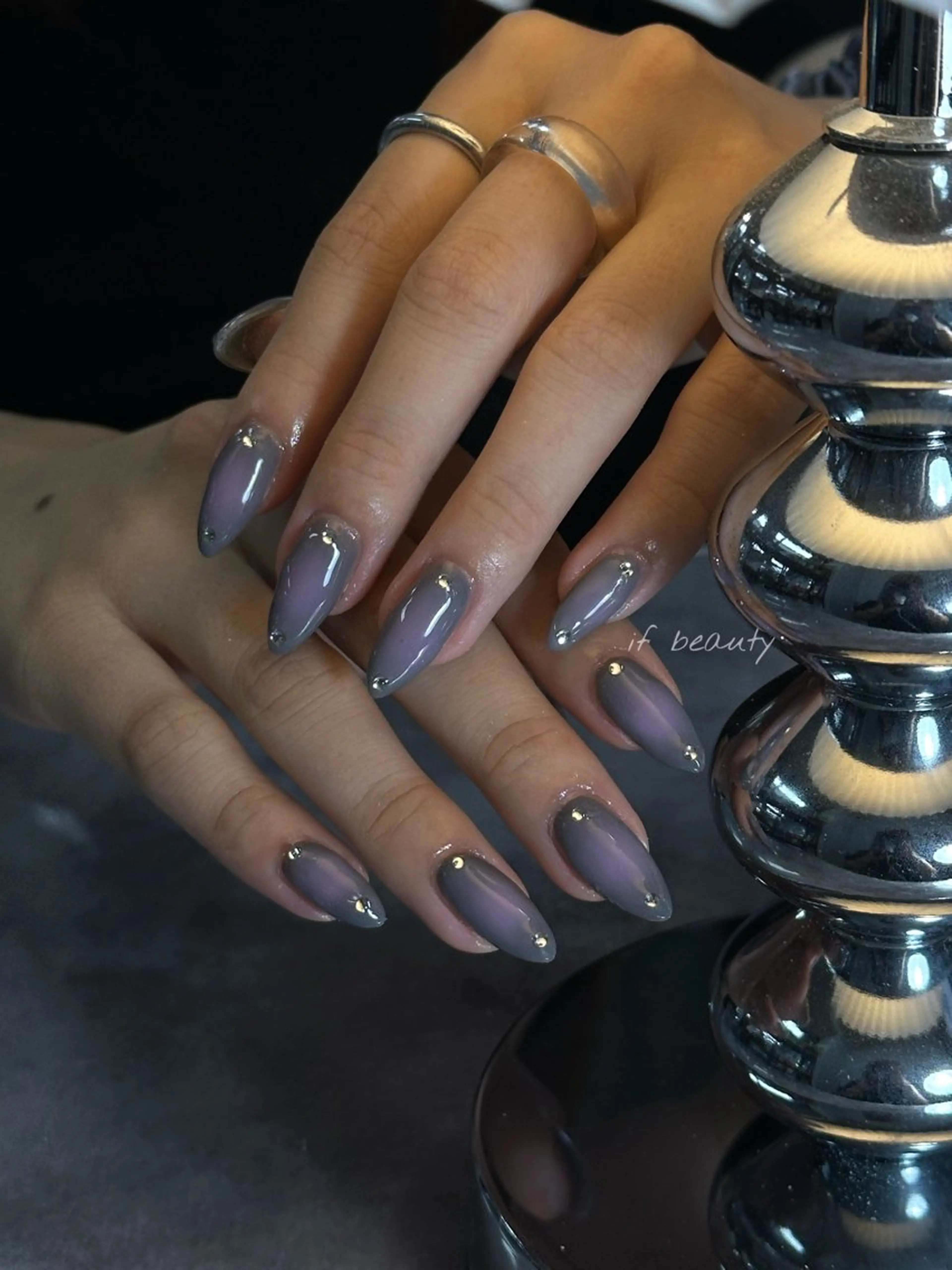 ネイル アートネイル キラキラネイル マットネイル メンズネイル ハンドネイル if Hair＆Nail Salon所属・IKA /海外ネイル /個性派/ワンホンのネイルデザイン