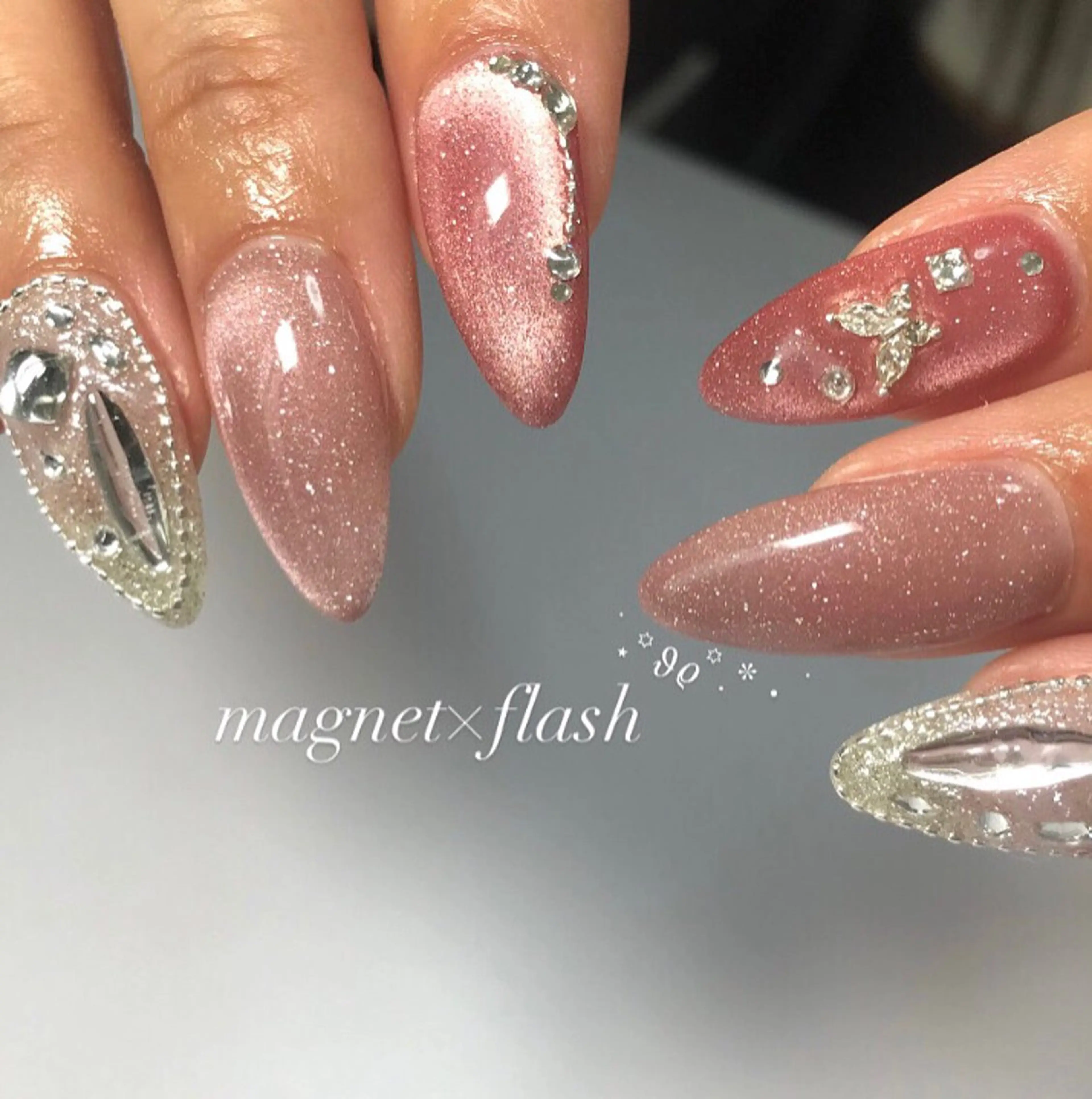 ネイル グラデーション マグネットネイル ワンカラーネイル ワンホンネイル ハンドネイル NailSalon _Amulet_のネイルデザイン