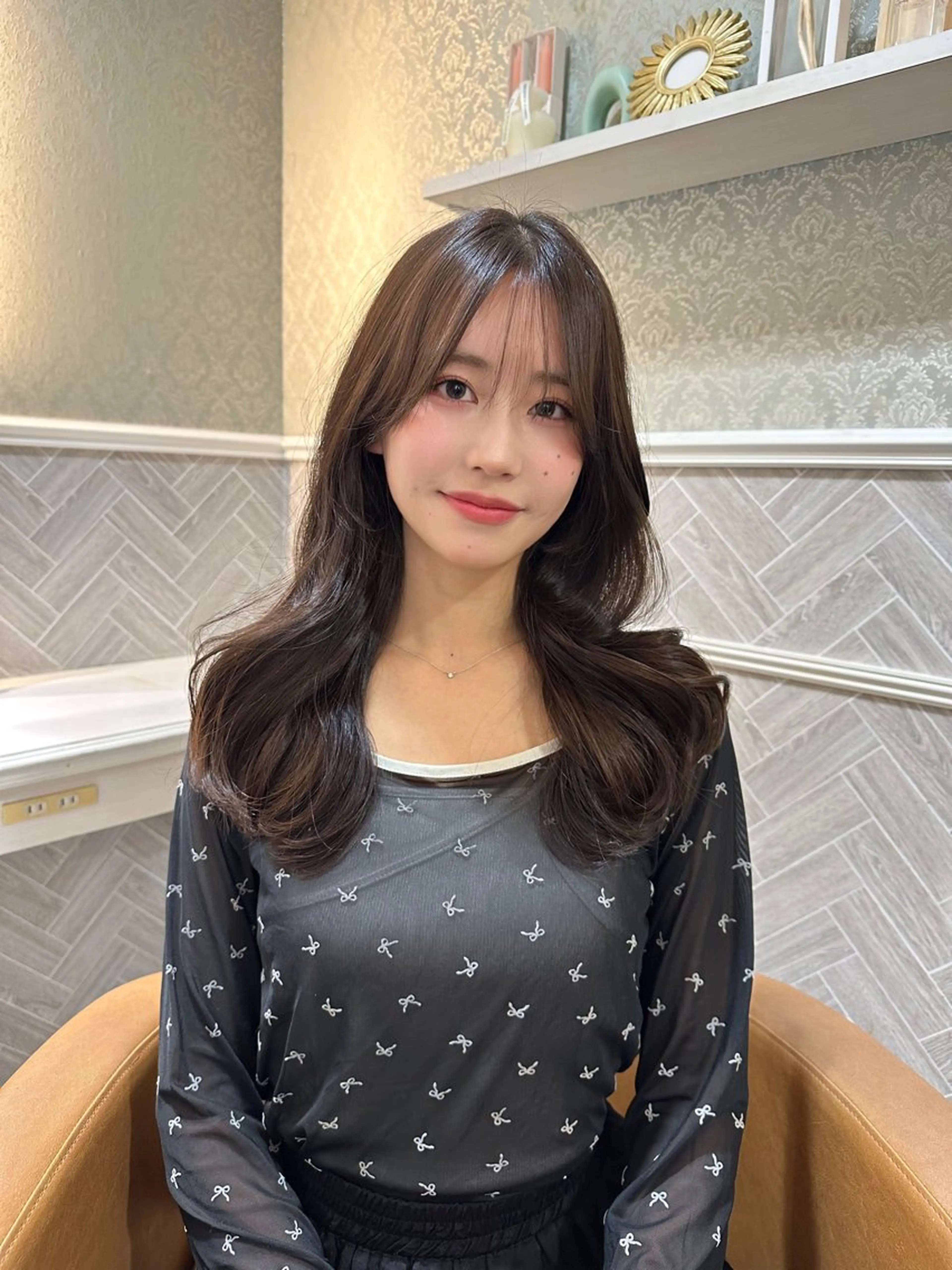 ロング カット ヘアカラー レイヤー/顔周り /ボブ/銀座/サラのヘアスタイル