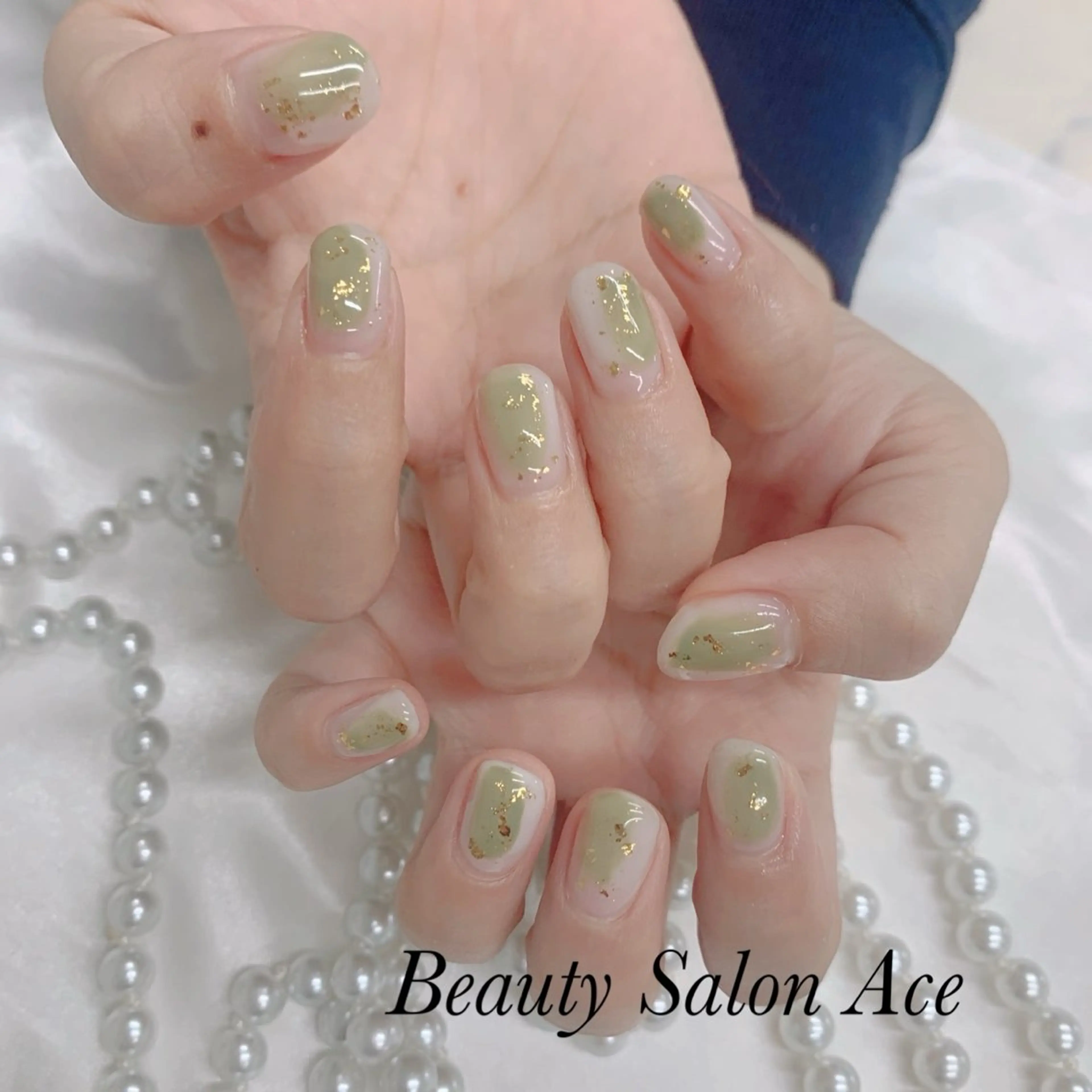 ネイル ニュアンスネイル ハンドネイル Beauty Salon Ace（ネイルサロン　エース）所属・池袋フィルイン Ace♡長さだしのネイルデザイン