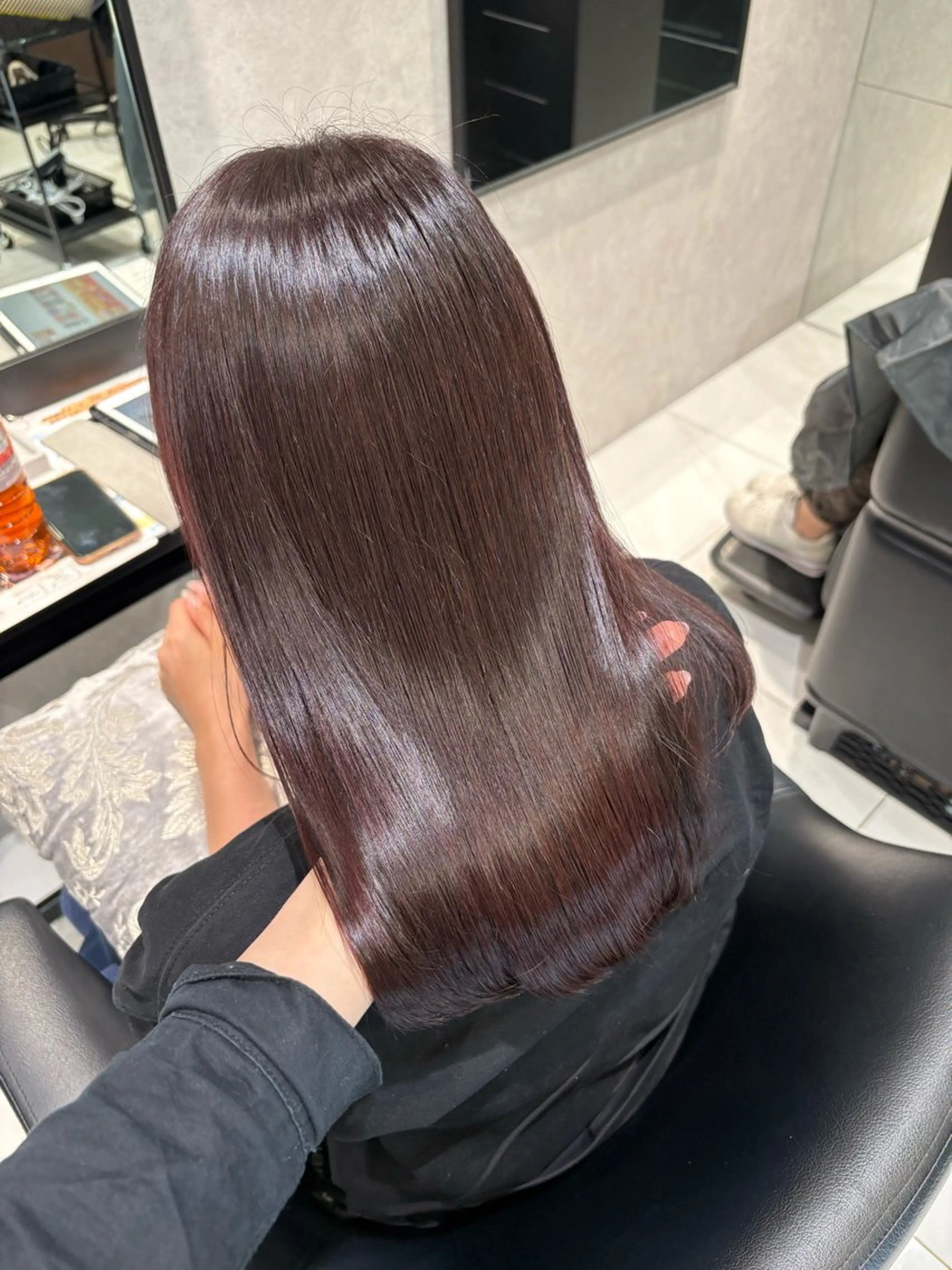 セミロング トリートメント 🎀ིྀ暖色カラー/ 髪質改善/みどりのヘアスタイル