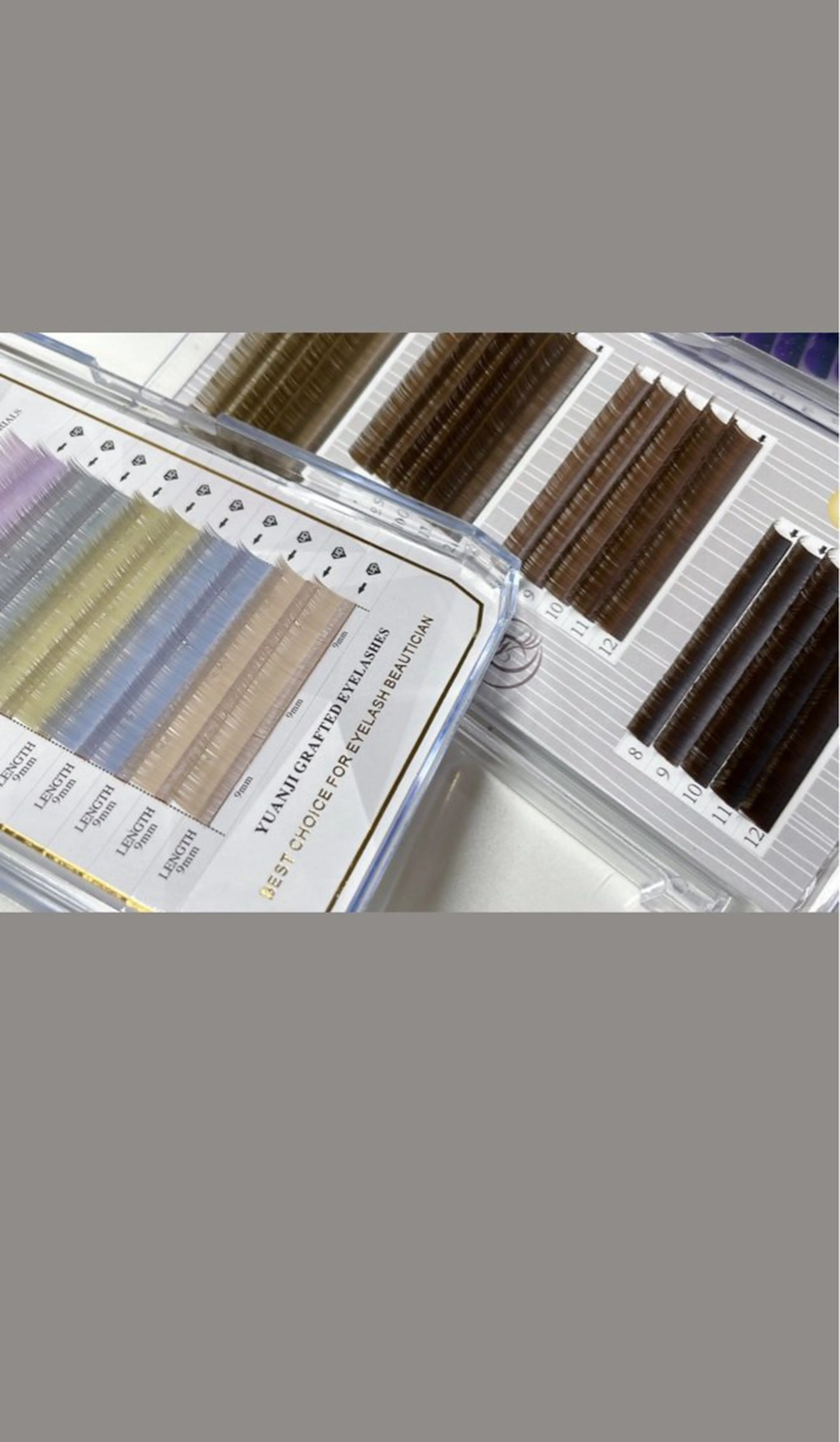 【オフ無料】【🔥大人気🔥地まつ毛ヘの負担が少ない❗️】カラーフラットラッシュ80本の写真