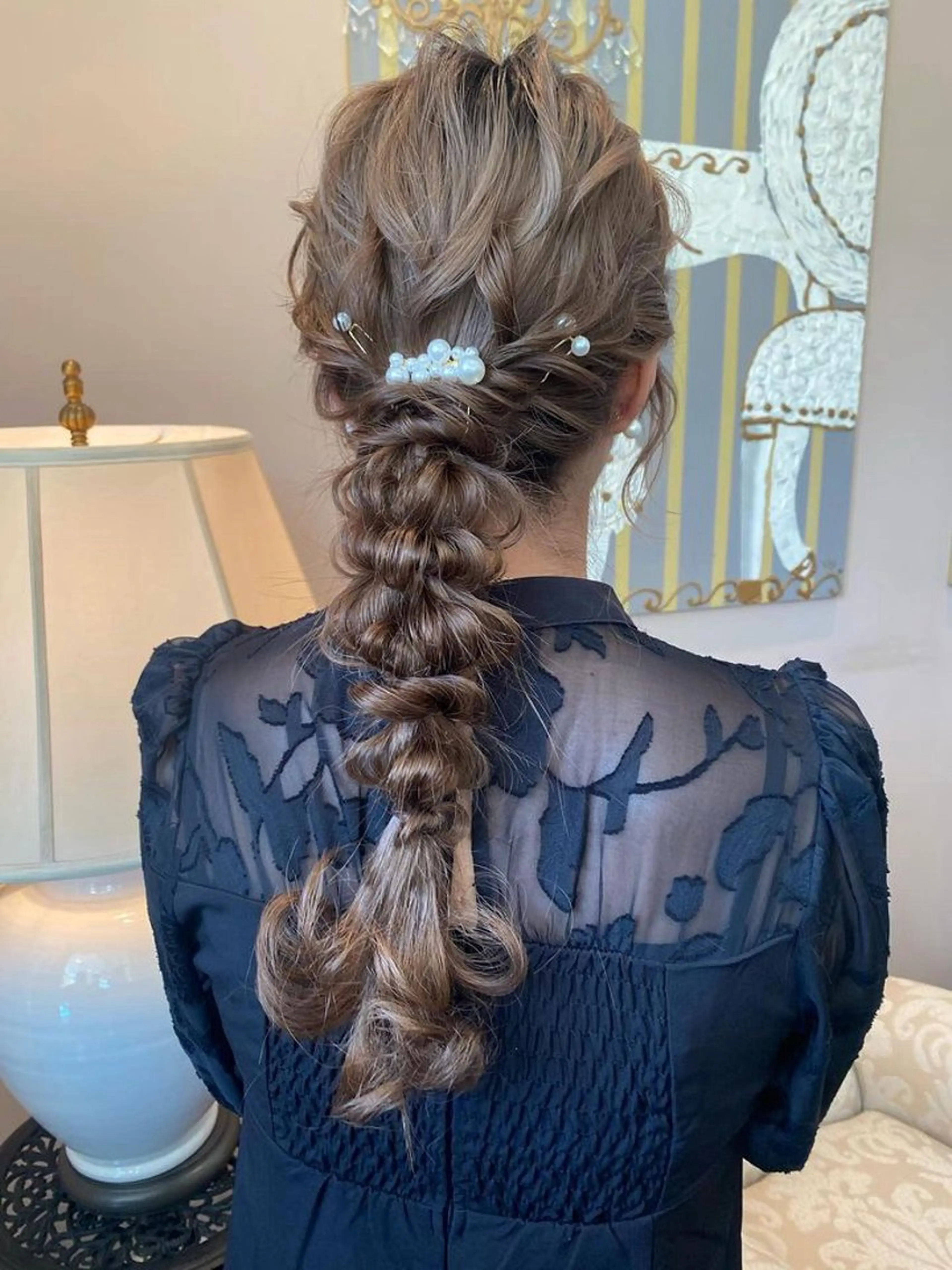 ヘアアレンジ 結婚式・ブライダル ヘアセット サソウ ユリエ🥥のヘアスタイル