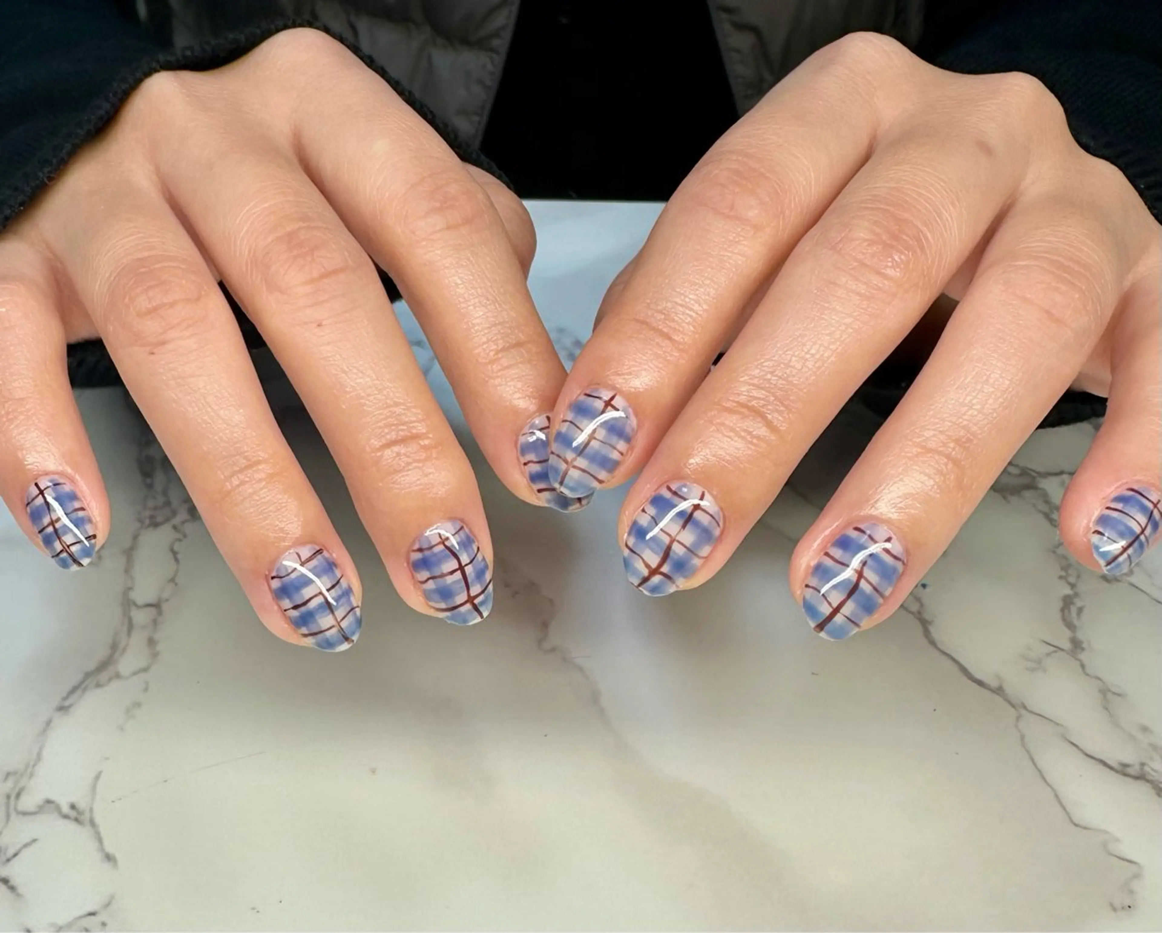 ネイル アートネイル チークネイル フレンチネイル キラキラネイル ラメ(グリッター) M.N_ nailのネイルデザイン