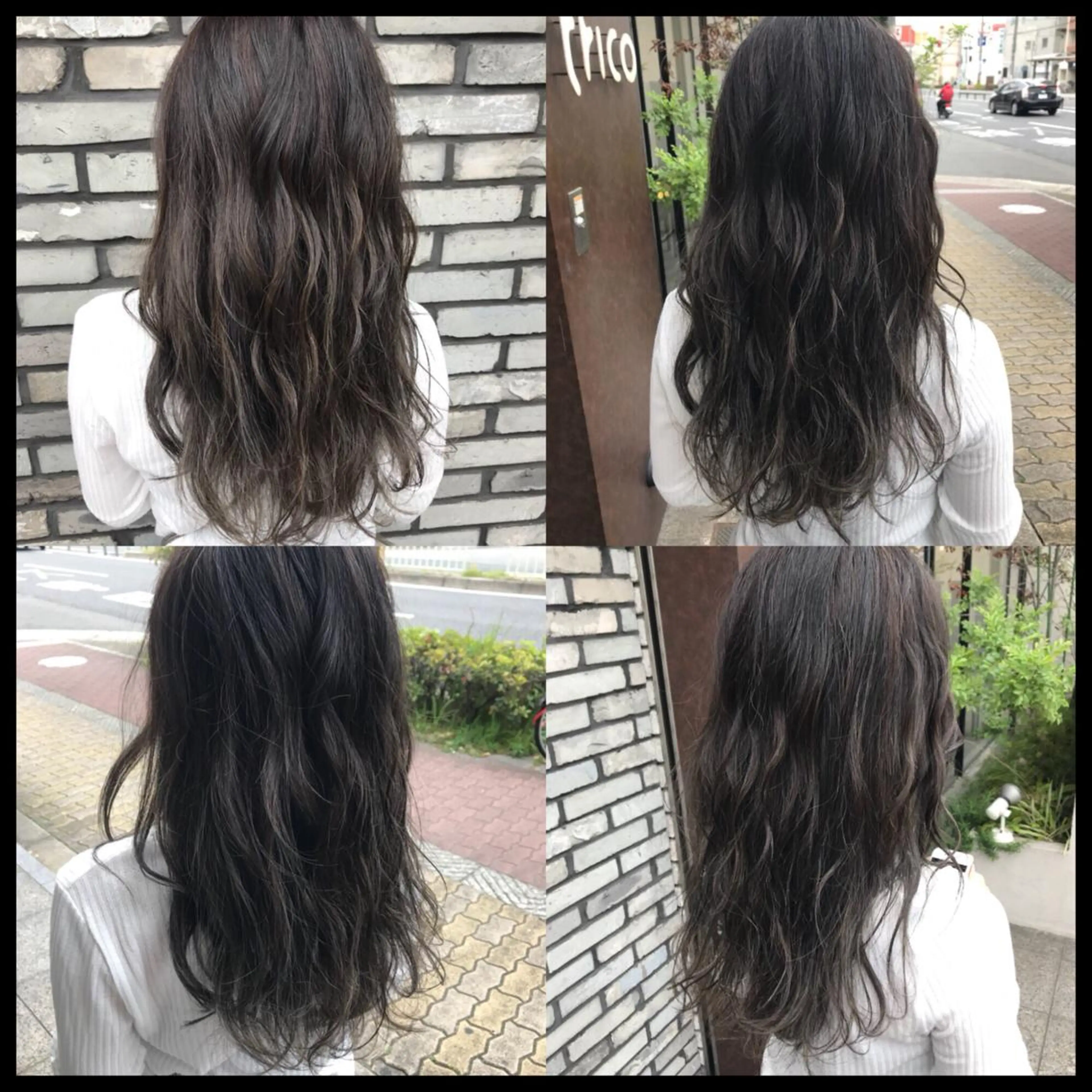 セミロング カラー 似合わせ/ブリーチ カラー.岡田友仁のヘアスタイル