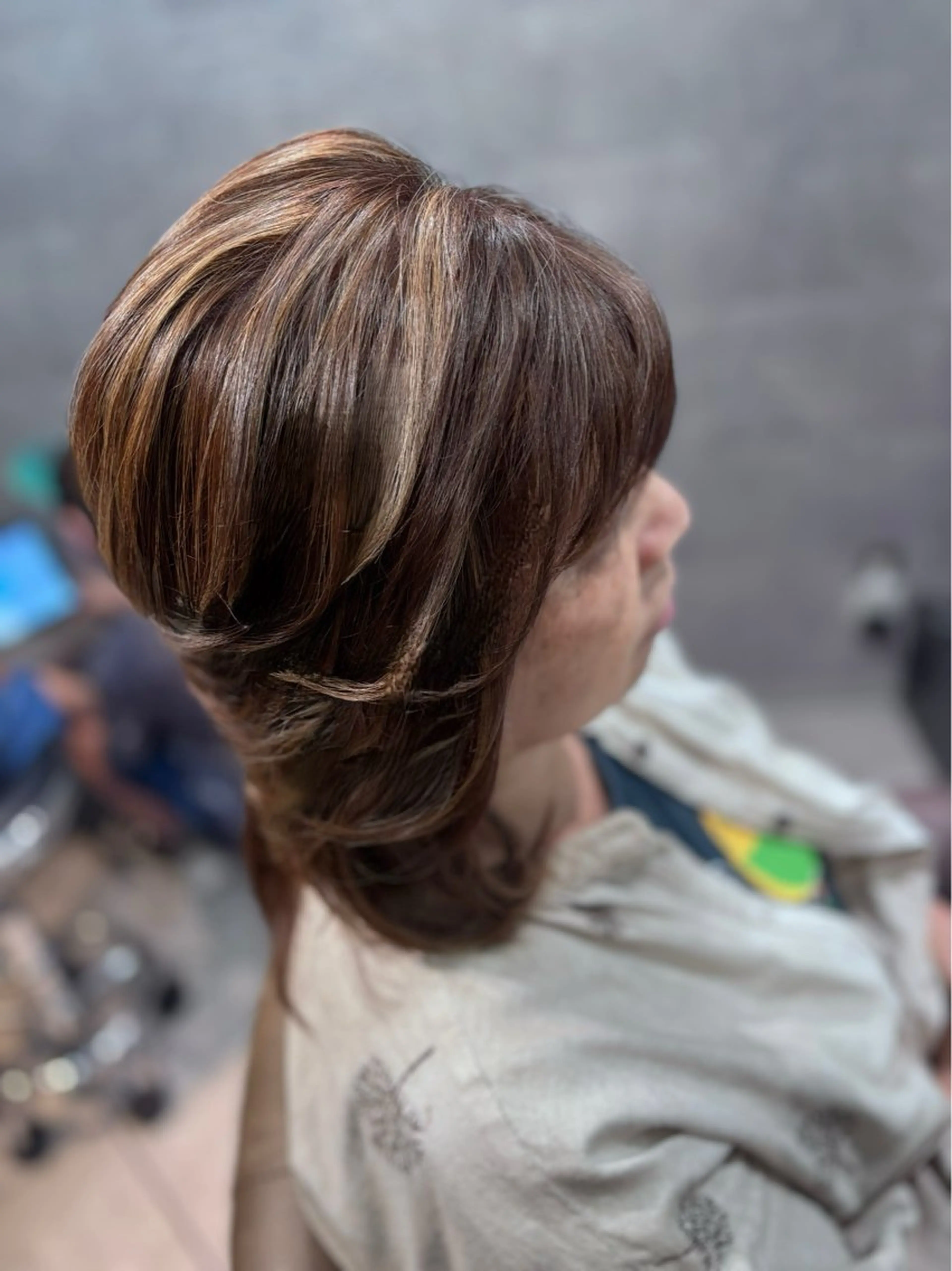 ミディアム ハイライト CALME BOITE NaoHair所属・Ｎao （ﾅｫ）のヘアスタイル