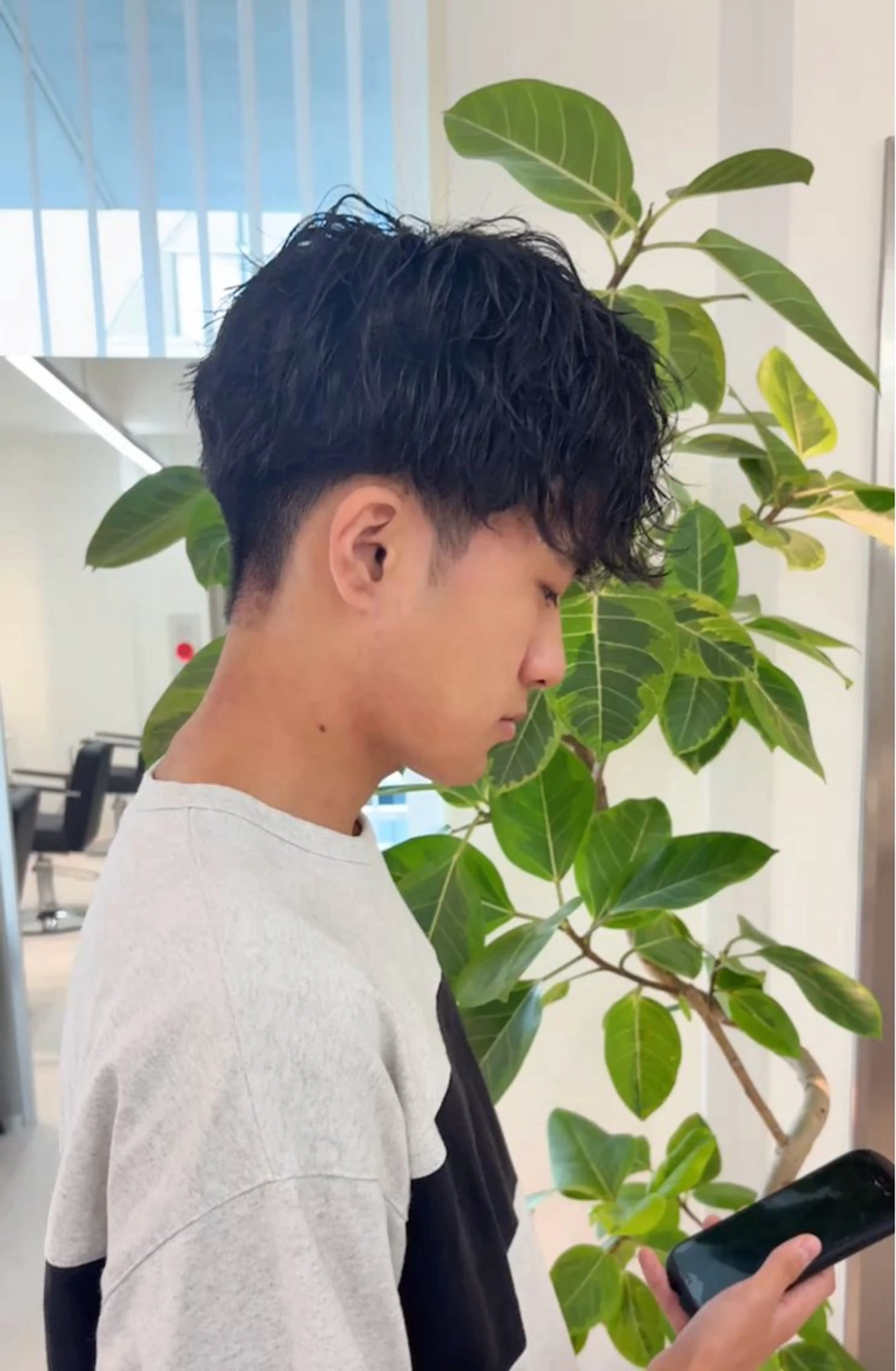 メンズ マッシュ メンズパーマ 波巻きパーマ on.所属・on.ｵﾝ/三ノ宮/ メンズ/カットのヘアスタイル