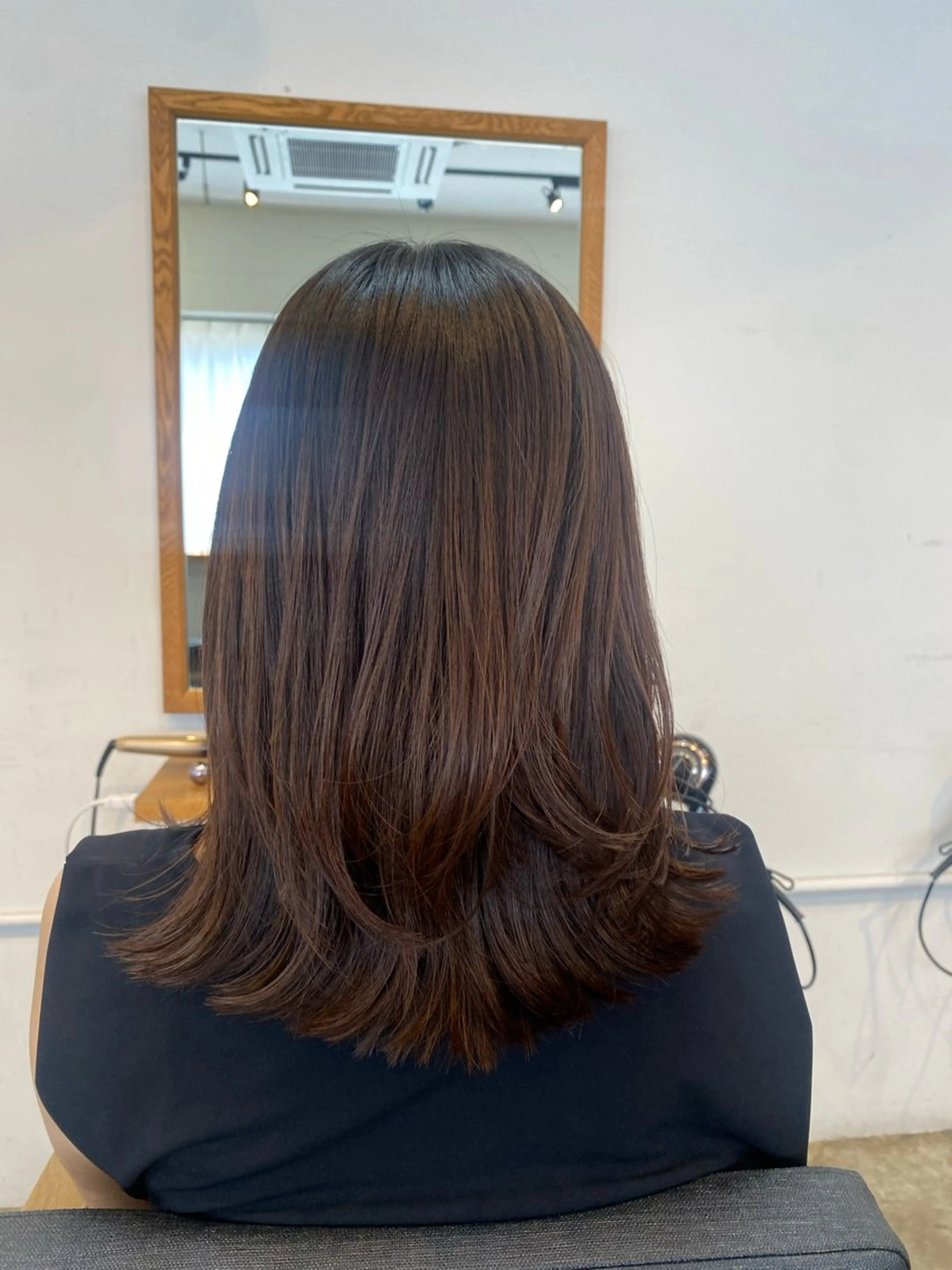 セミロング ショート/ボブ/顔周 りレイヤー/RINAのヘアスタイル