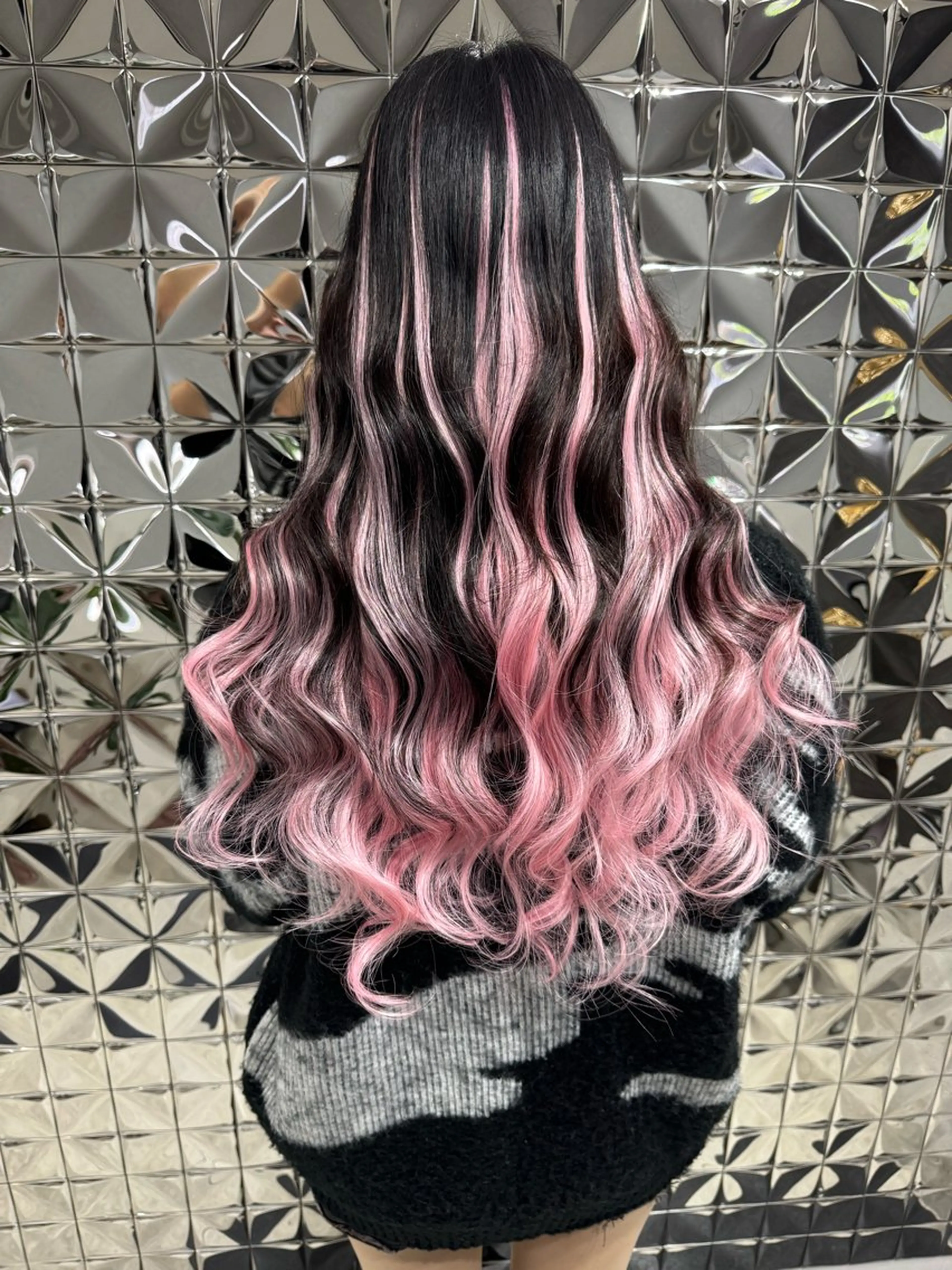 ロング エクステ ハイライト レイヤーカット Lovestasy 京都河原町店のヘアスタイル