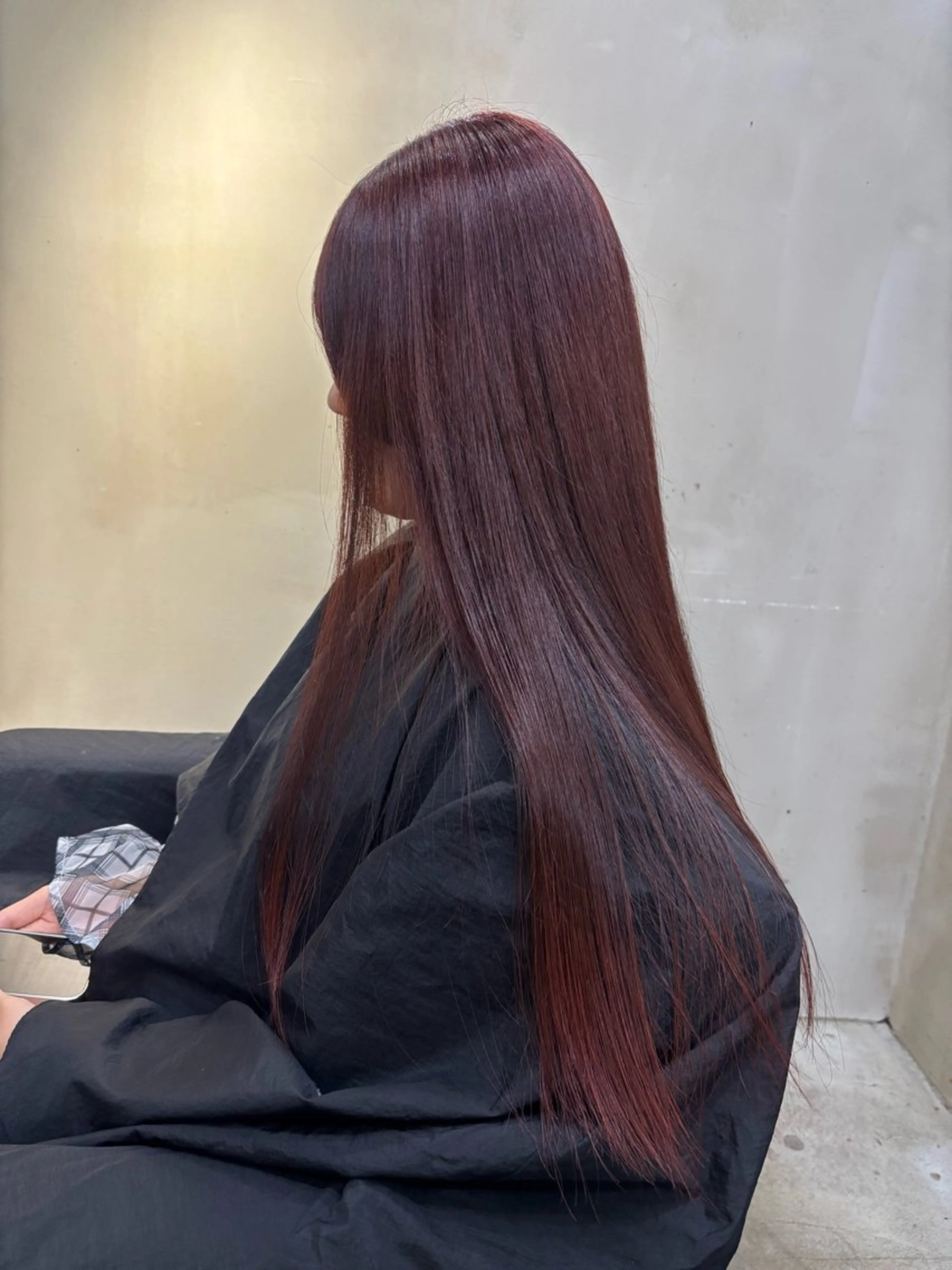 ロング カラー ボルドーカラー レッドカラー ヘアカラー VOYAGE所属・中園 康のヘアスタイル